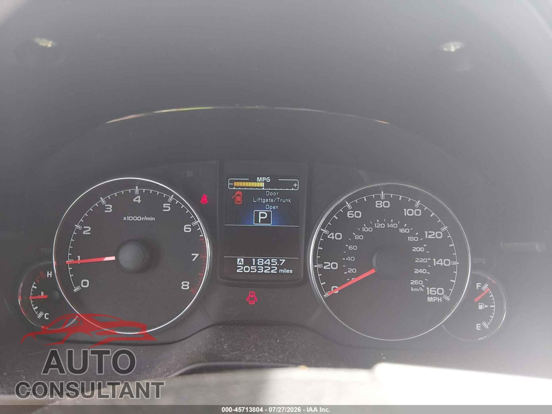 SUBARU OUTBACK 2014 - 4S4BRDPC9E2213820
