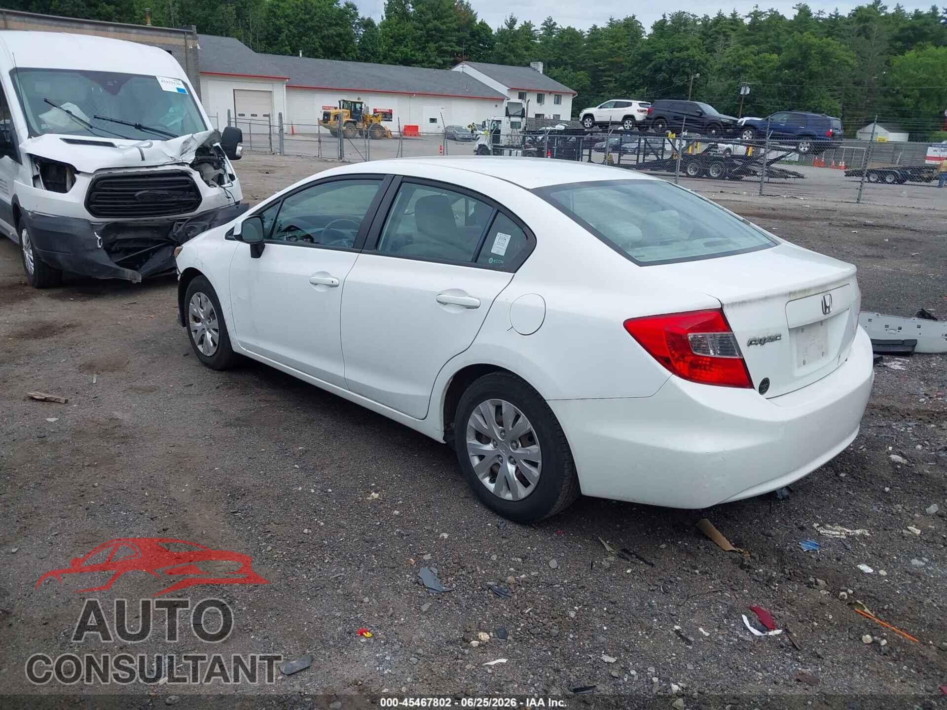 HONDA CIVIC 2012 - 19XFB2F57CE321094
