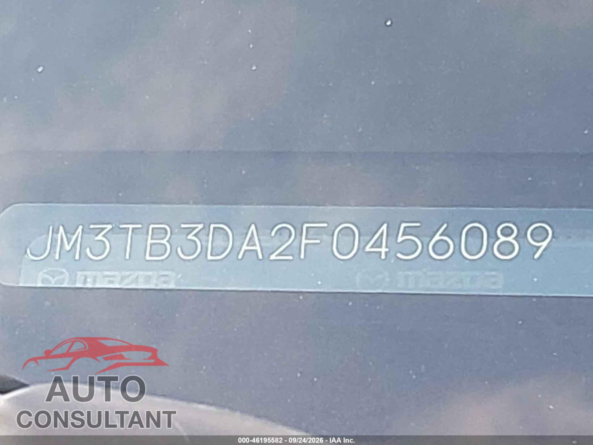 MAZDA CX-9 2015 - JM3TB3DA2F0456089