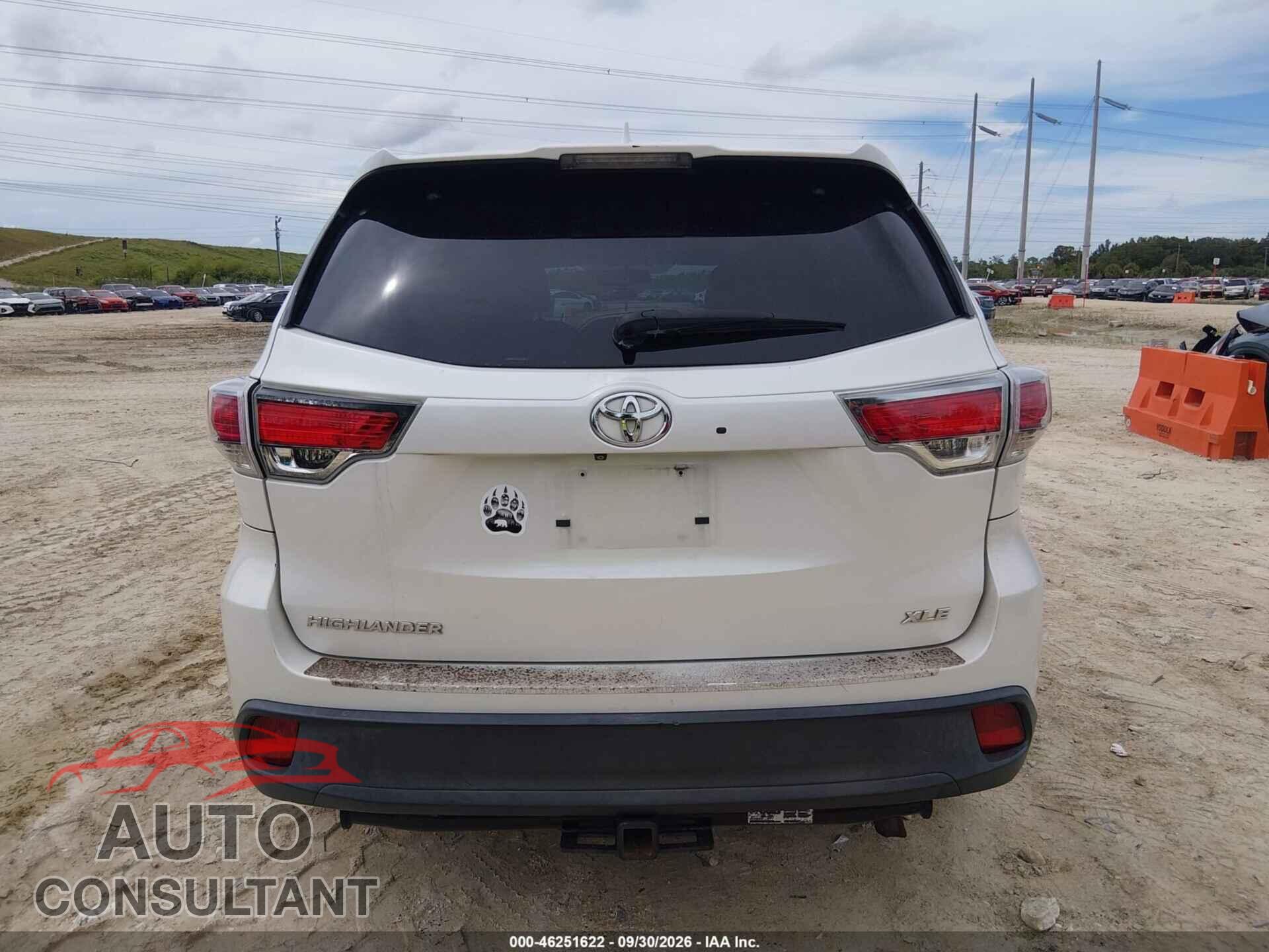 TOYOTA HIGHLANDER 2014 - 5TDKKRFH4ES008417