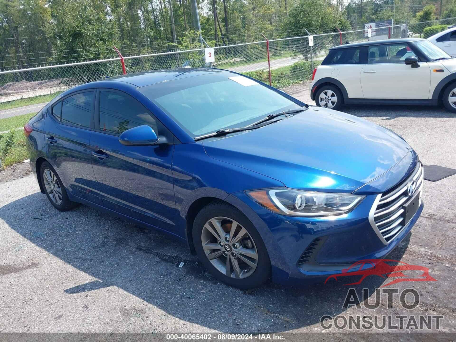 HYUNDAI ELANTRA 2018 - 5NPD84LF3JH324534