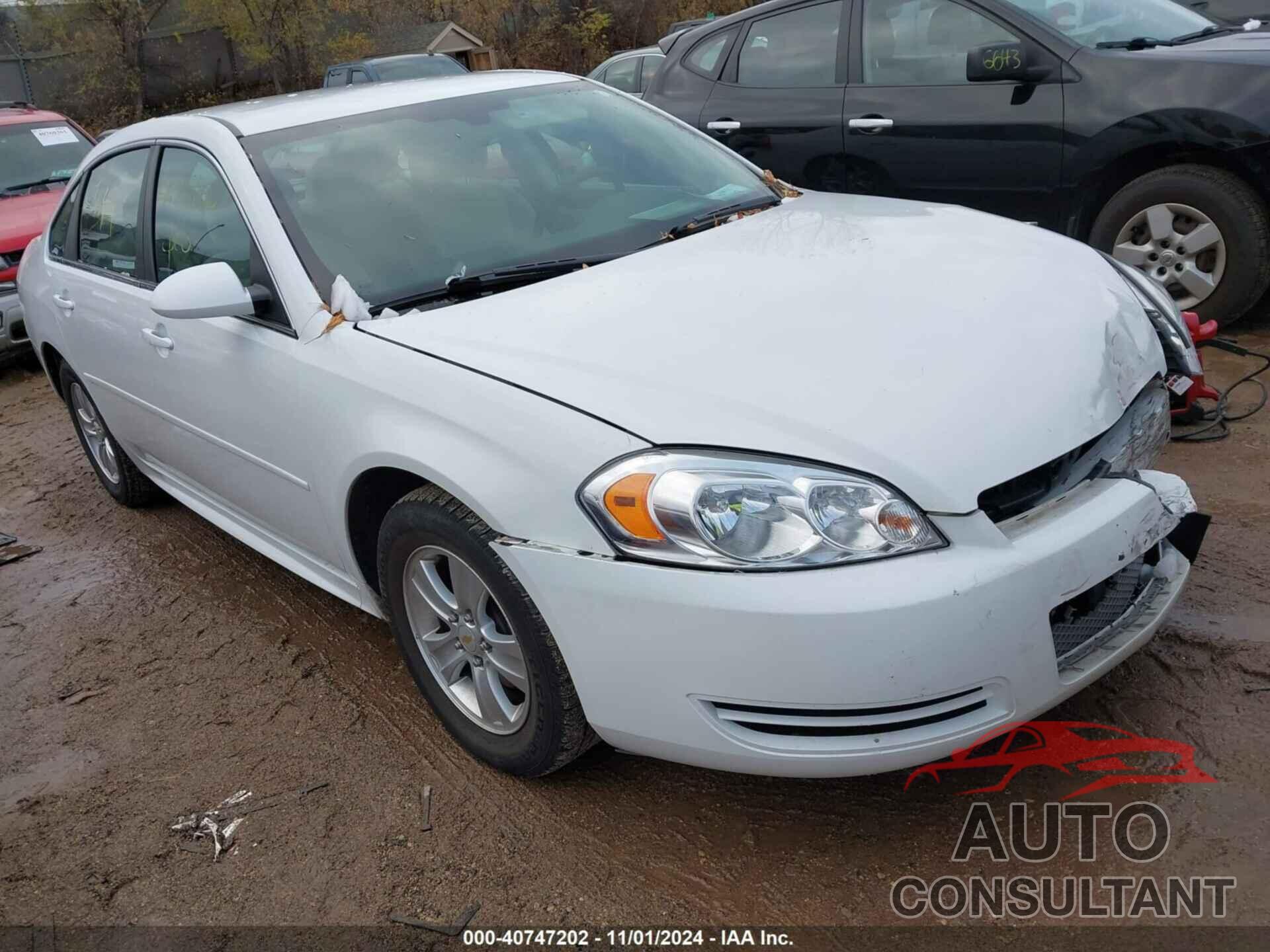 CHEVROLET IMPALA 2012 - 2G1WF5E39C1276901