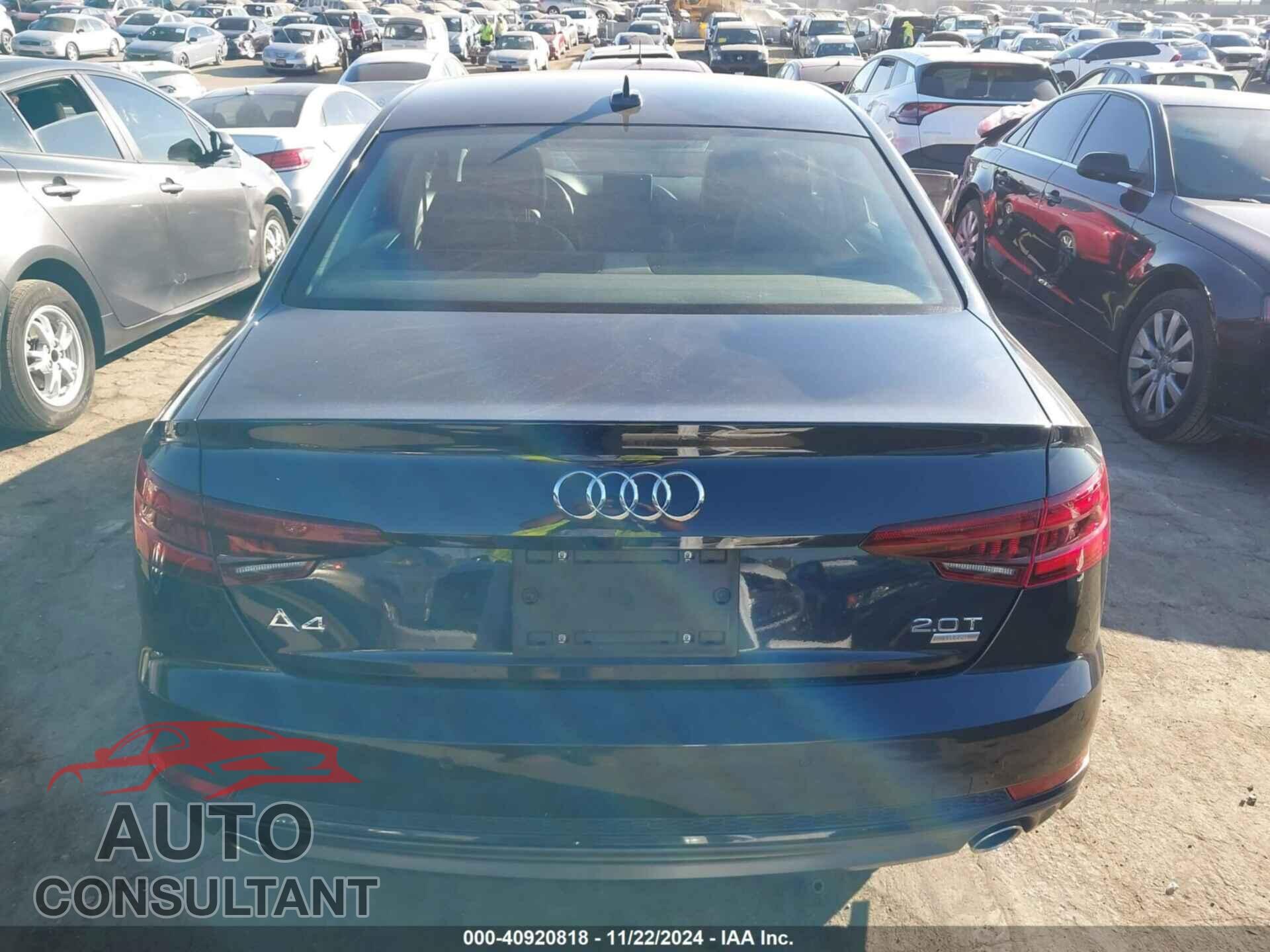 AUDI A4 2018 - WAULMAF41JA090608