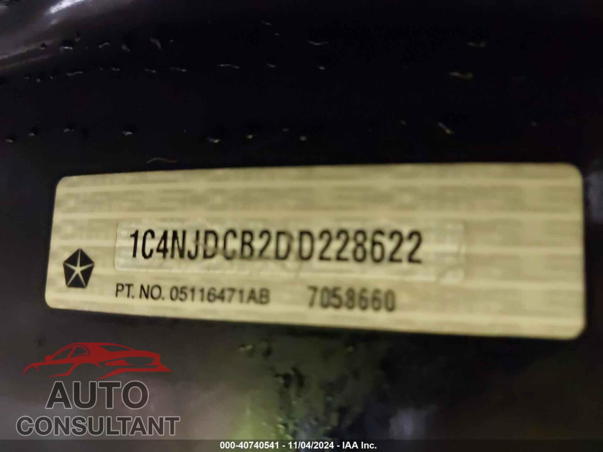 JEEP COMPASS 2013 - 1C4NJDCB2DD228622