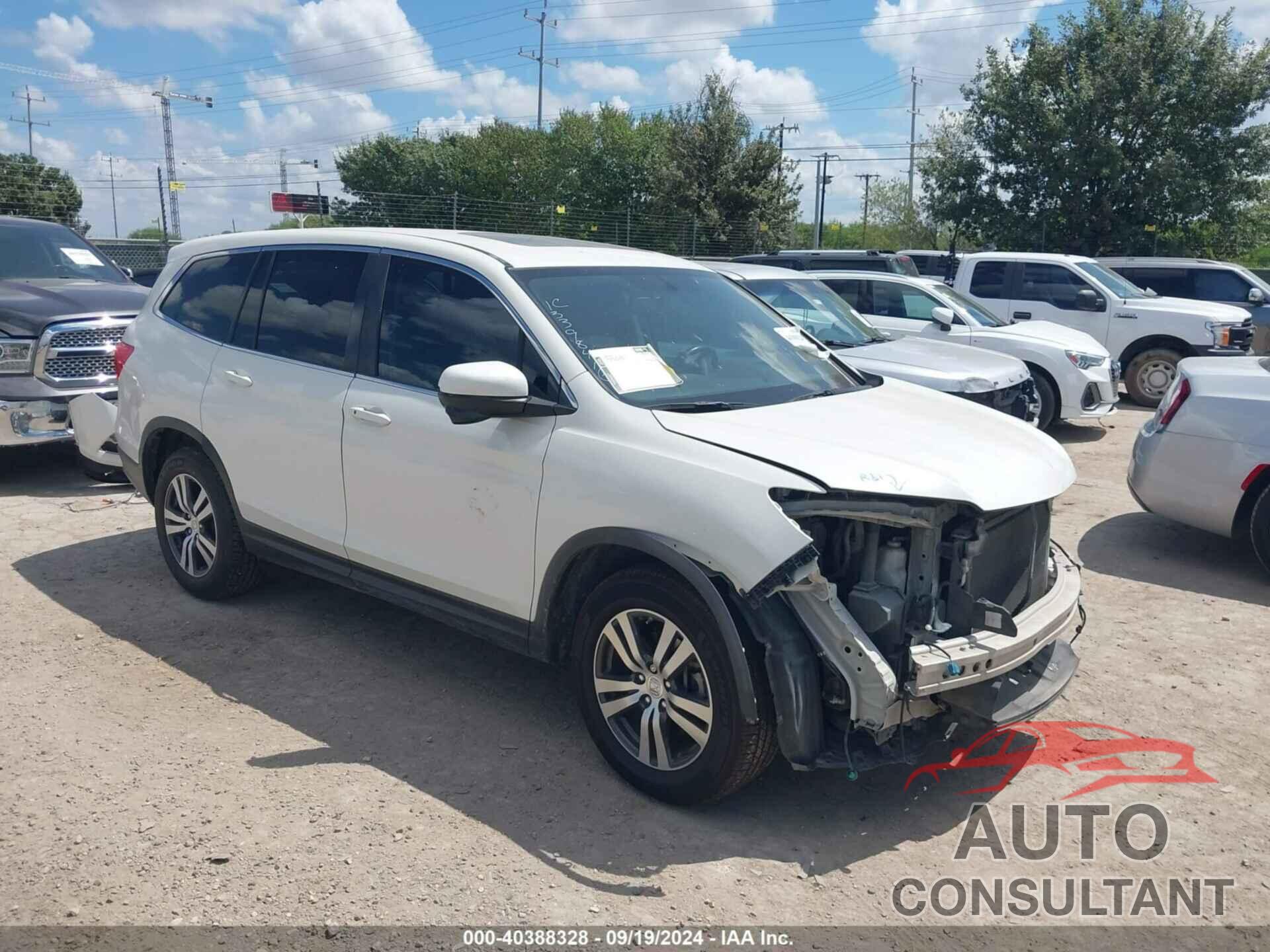 HONDA PILOT 2017 - 5FNYF5H53HB025695