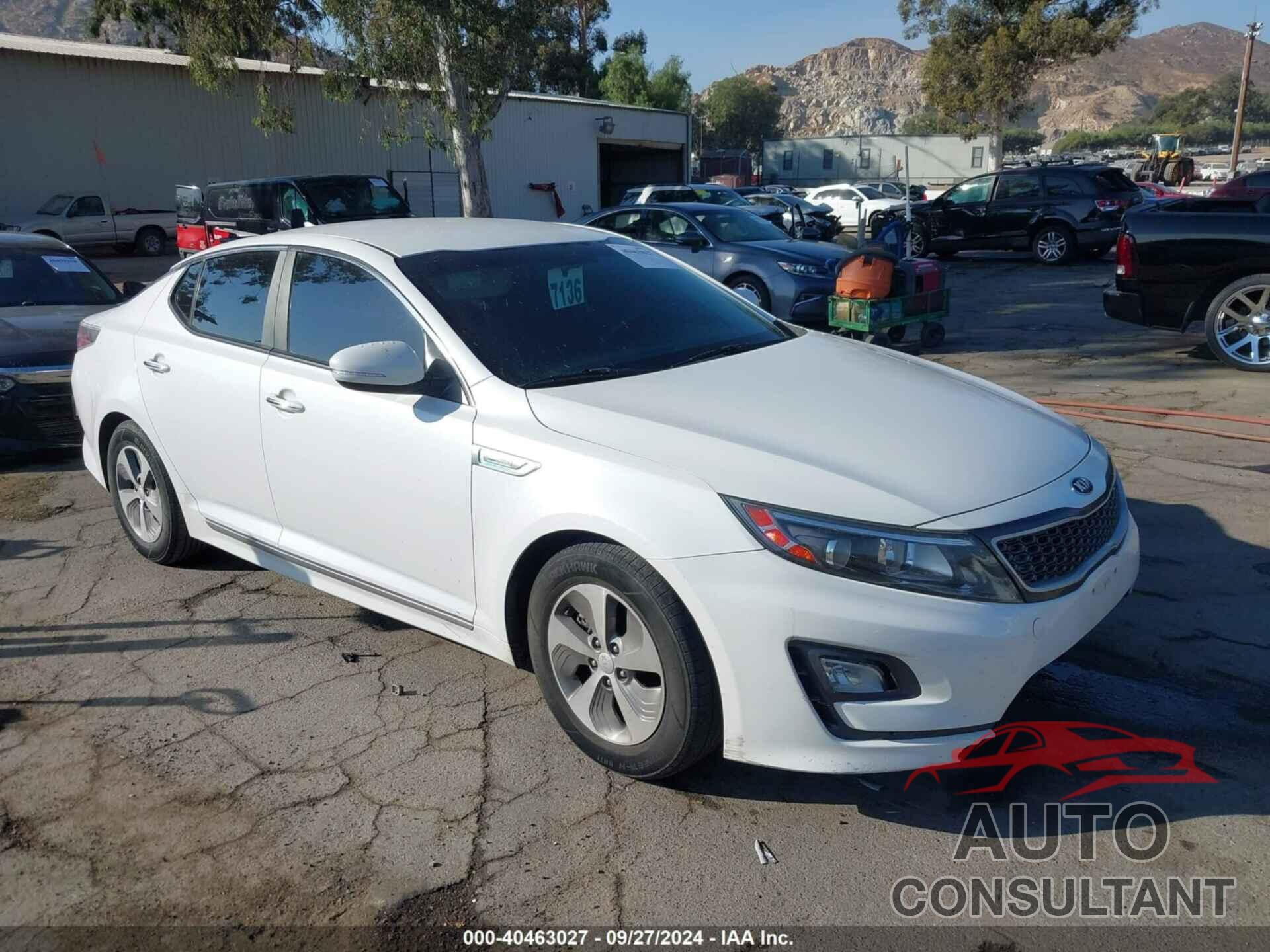 KIA OPTIMA HYBRID 2016 - KNAGM4AD0G5096069