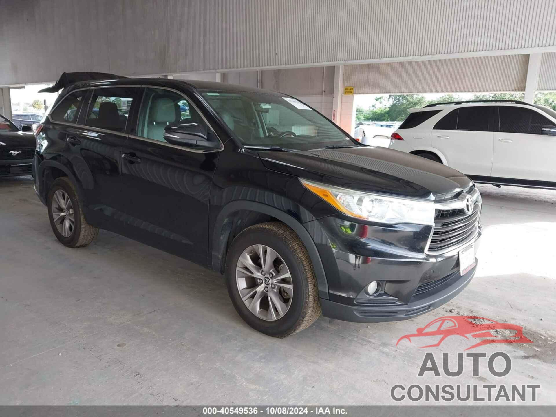 TOYOTA HIGHLANDER 2016 - 5TDZKRFH7GS123014