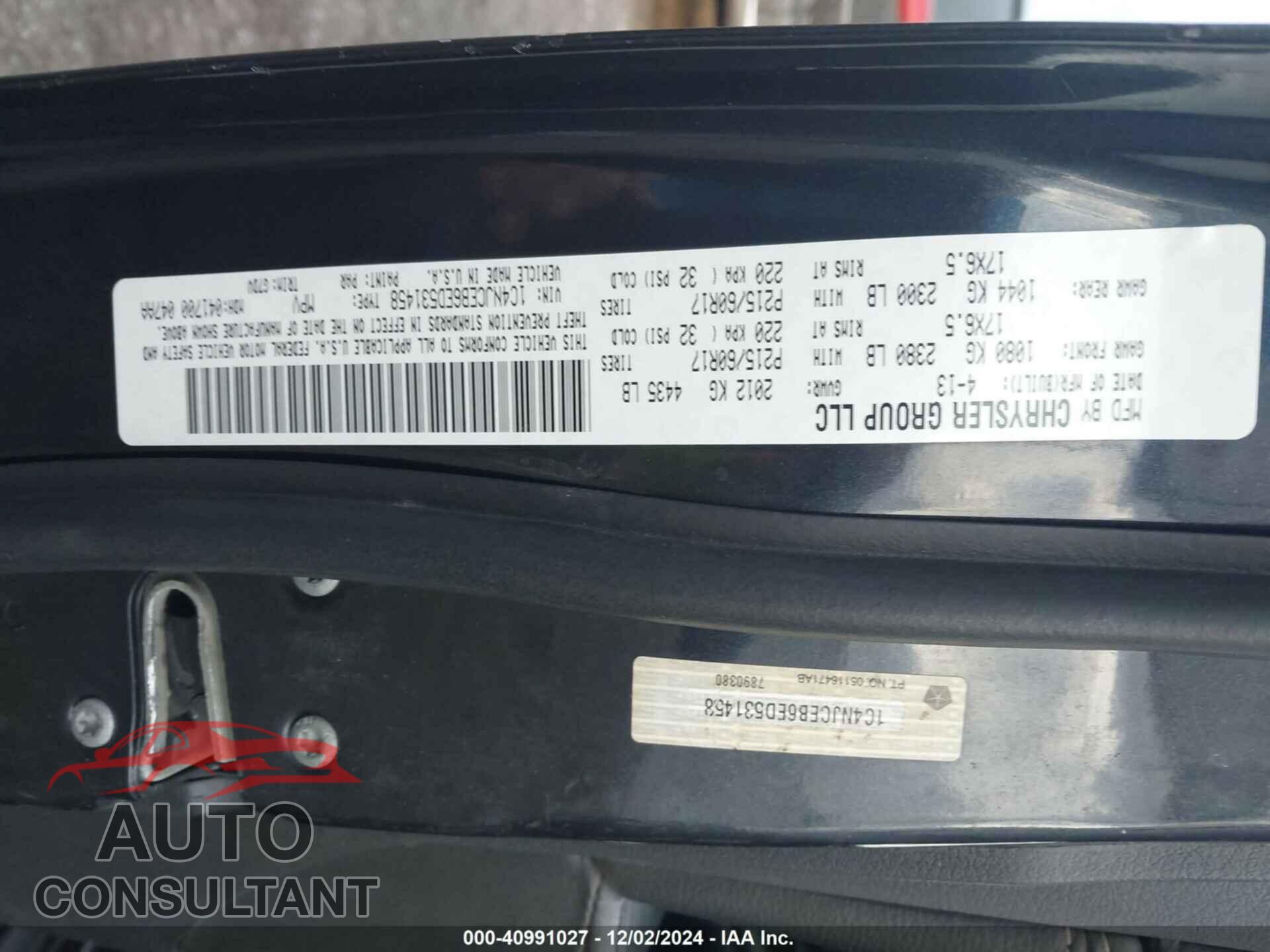 JEEP COMPASS 2014 - 1C4NJCEB6ED531458