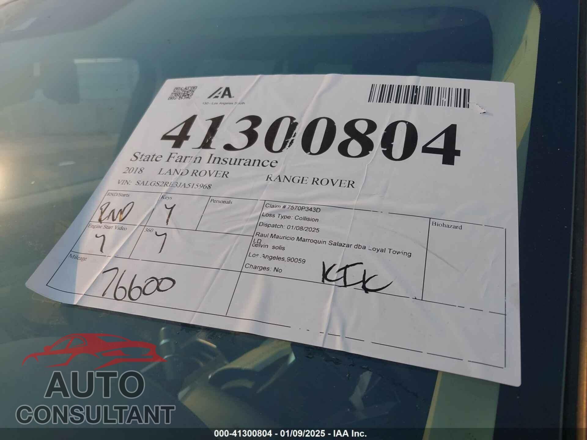 LAND ROVER RANGE ROVER 2018 - SALGS2RE3JA515968
