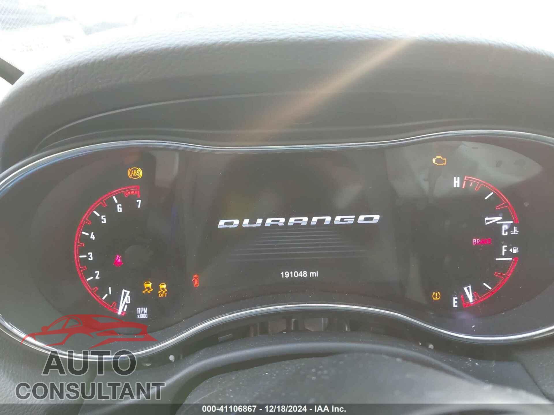 DODGE DURANGO 2017 - 1C4RDJDG8HC622199