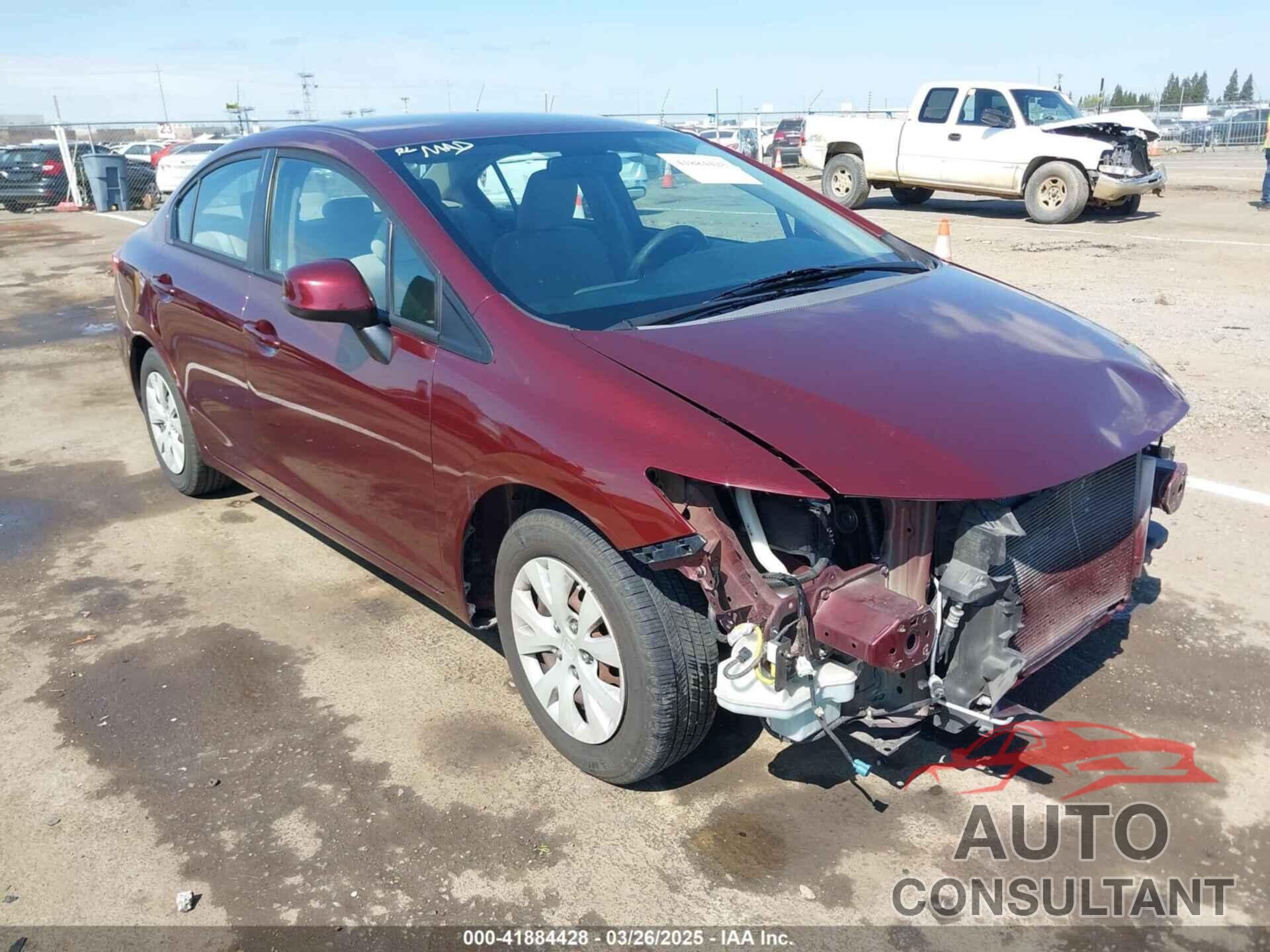 HONDA CIVIC 2012 - 19XFB2F54CE315351