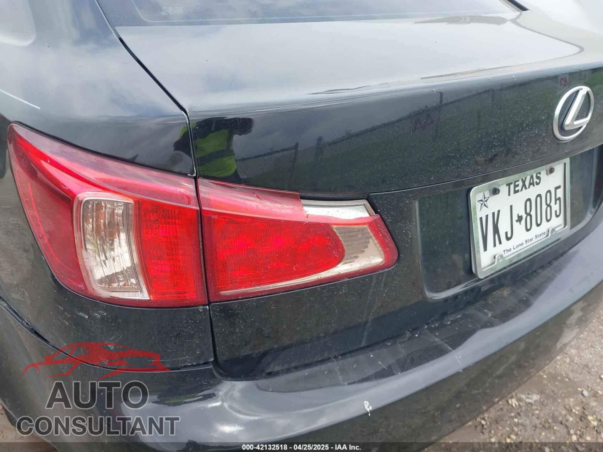 LEXUS IS 250 2012 - JTHBF5C24C5161720