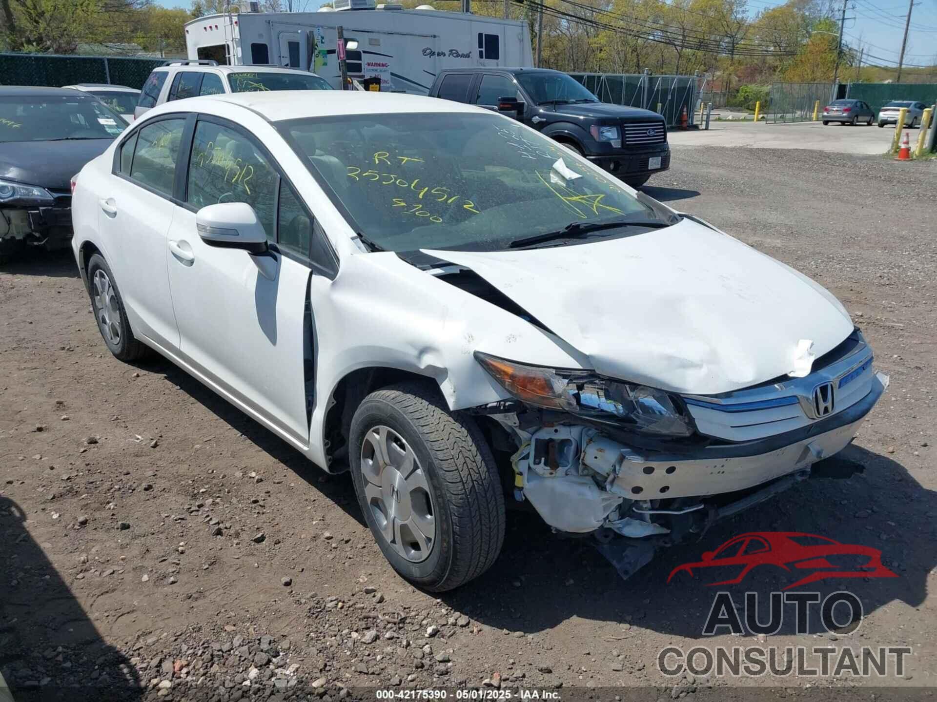 HONDA CIVIC HYBRID 2012 - JHMFB4F24CS007240