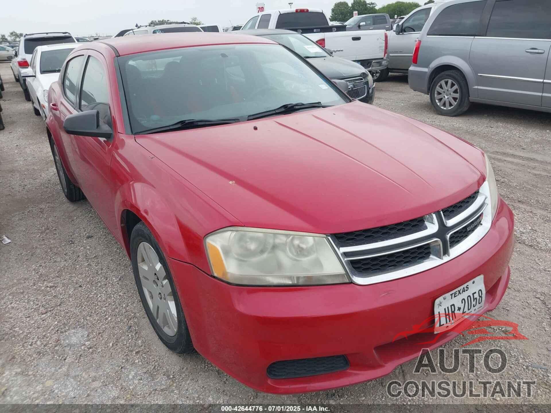 DODGE AVENGER 2013 - 1C3CDZAB1DN541142