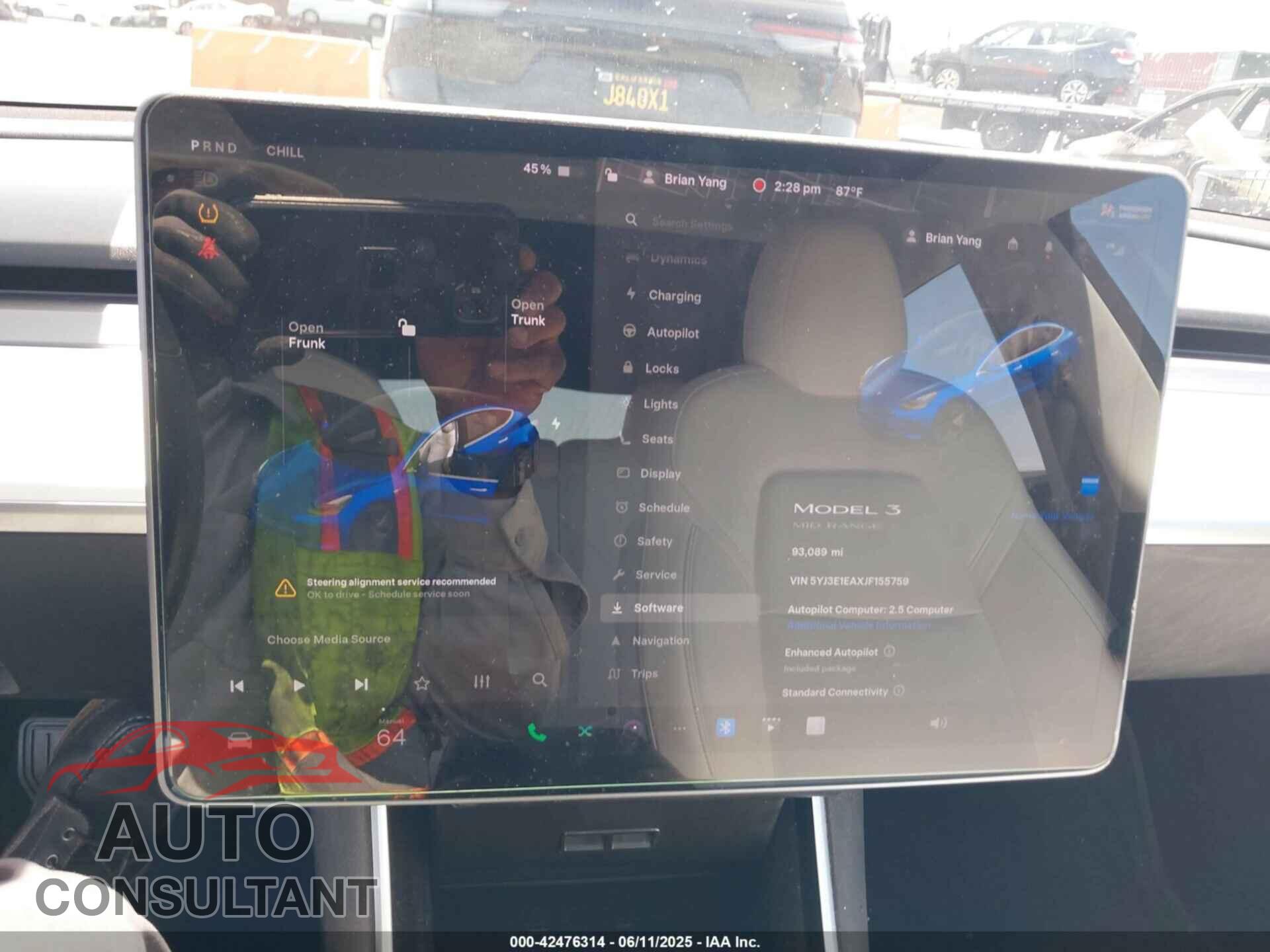 TESLA MODEL 3 2018 - 5YJ3E1EAXJF155759