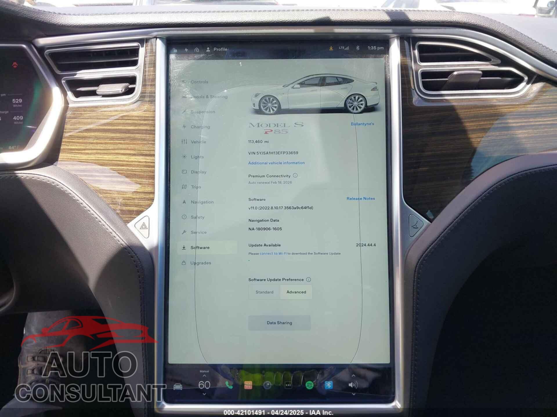 TESLA MODEL S 2014 - 5YJSA1H13EFP33659