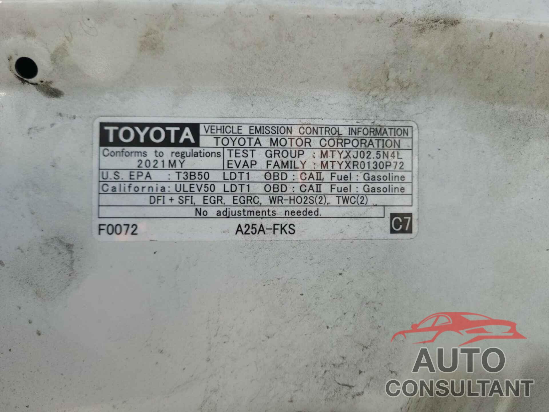TOYOTA RAV4 2021 - 2T3P1RFV2MC223839