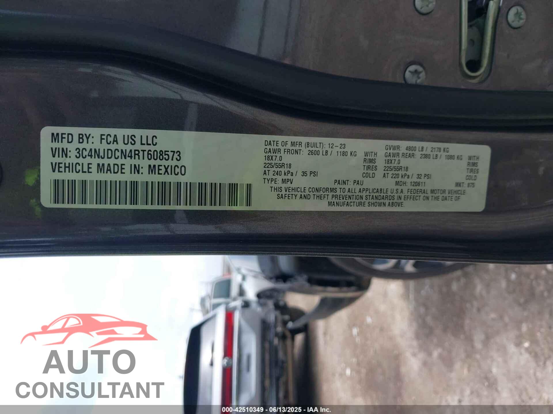 JEEP COMPASS 2024 - 3C4NJDCN4RT608573