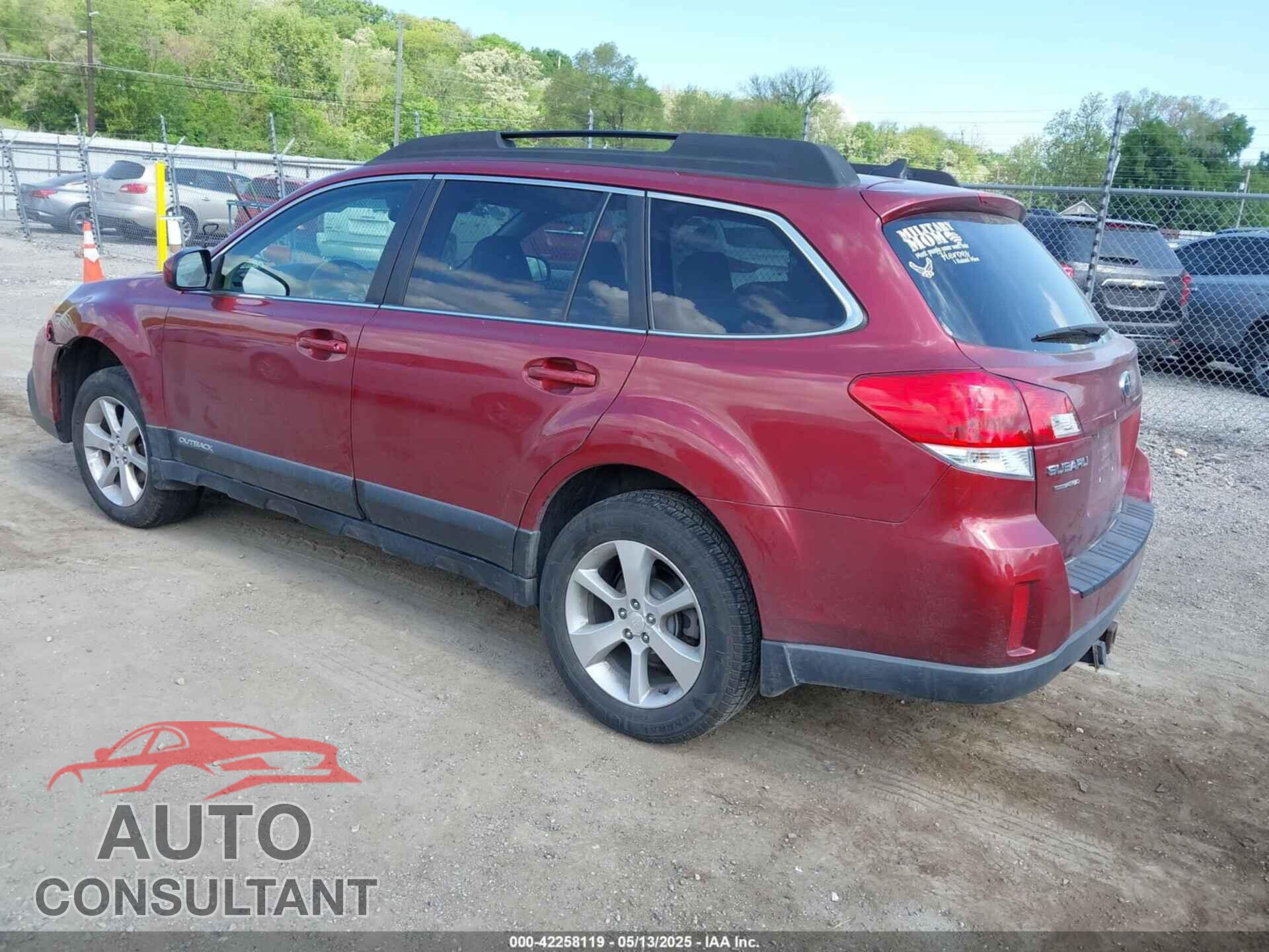 SUBARU OUTBACK 2013 - 4S4BRBPC9D3219064
