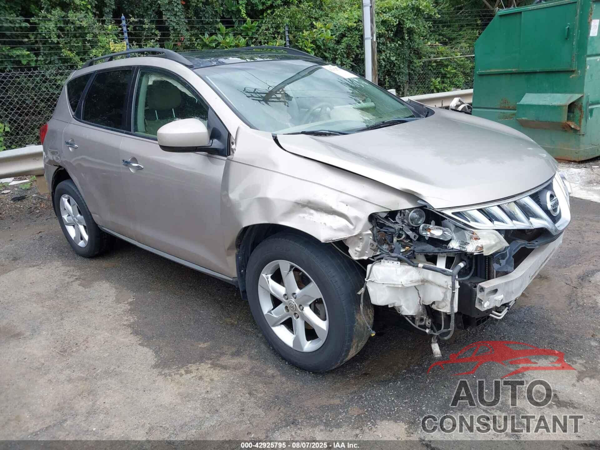 NISSAN MURANO 2009 - JN8AZ18U29W013984