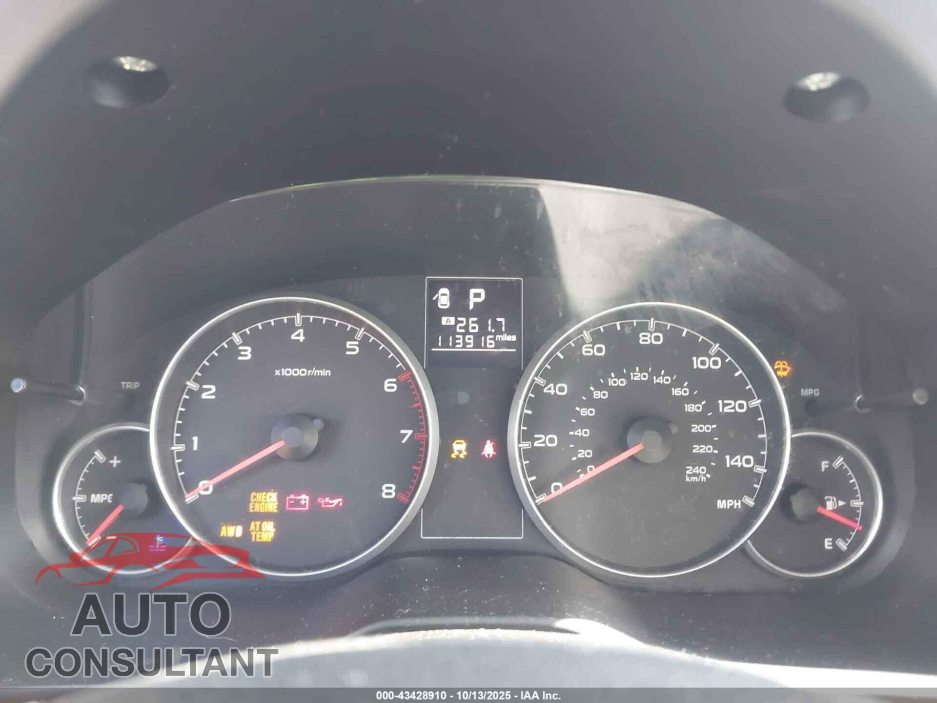 SUBARU OUTBACK 2014 - 4S4BRBCC3E3227202