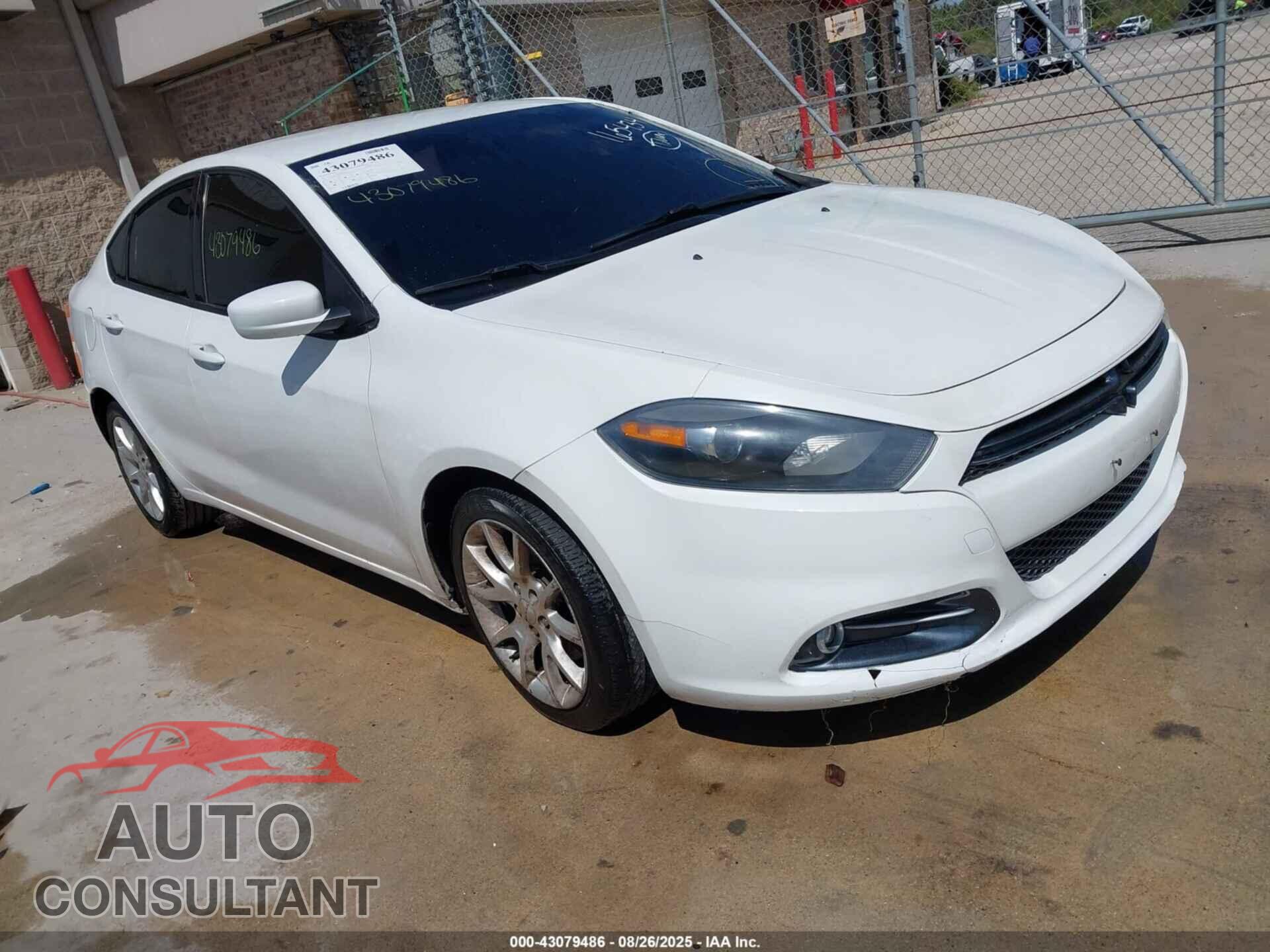 DODGE DART 2015 - 1C3CDFDH8FD165434