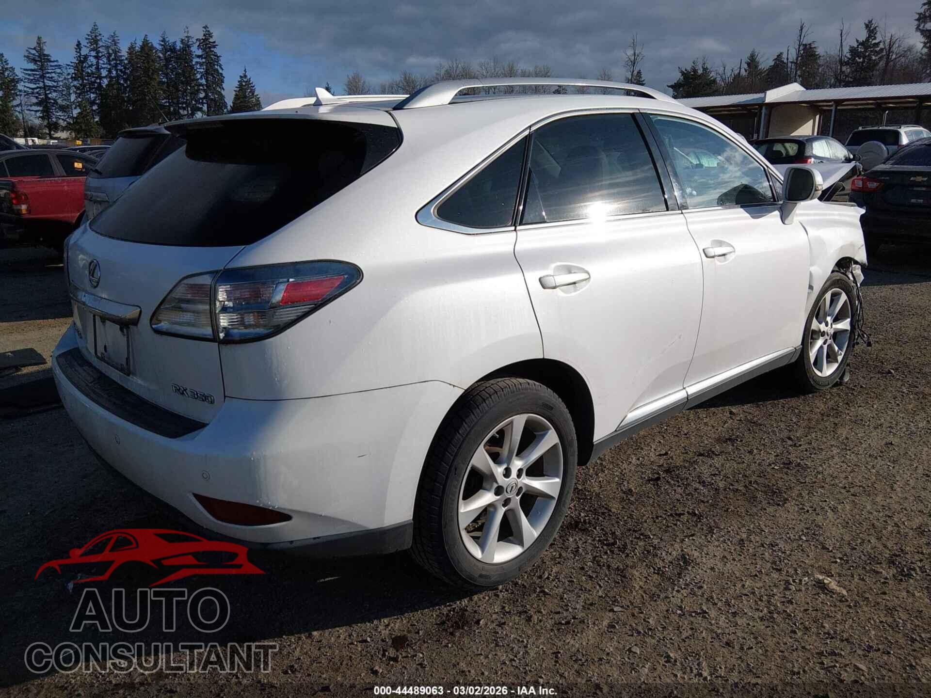 LEXUS RX 350 2010 - 2T2BK1BA7AC075392
