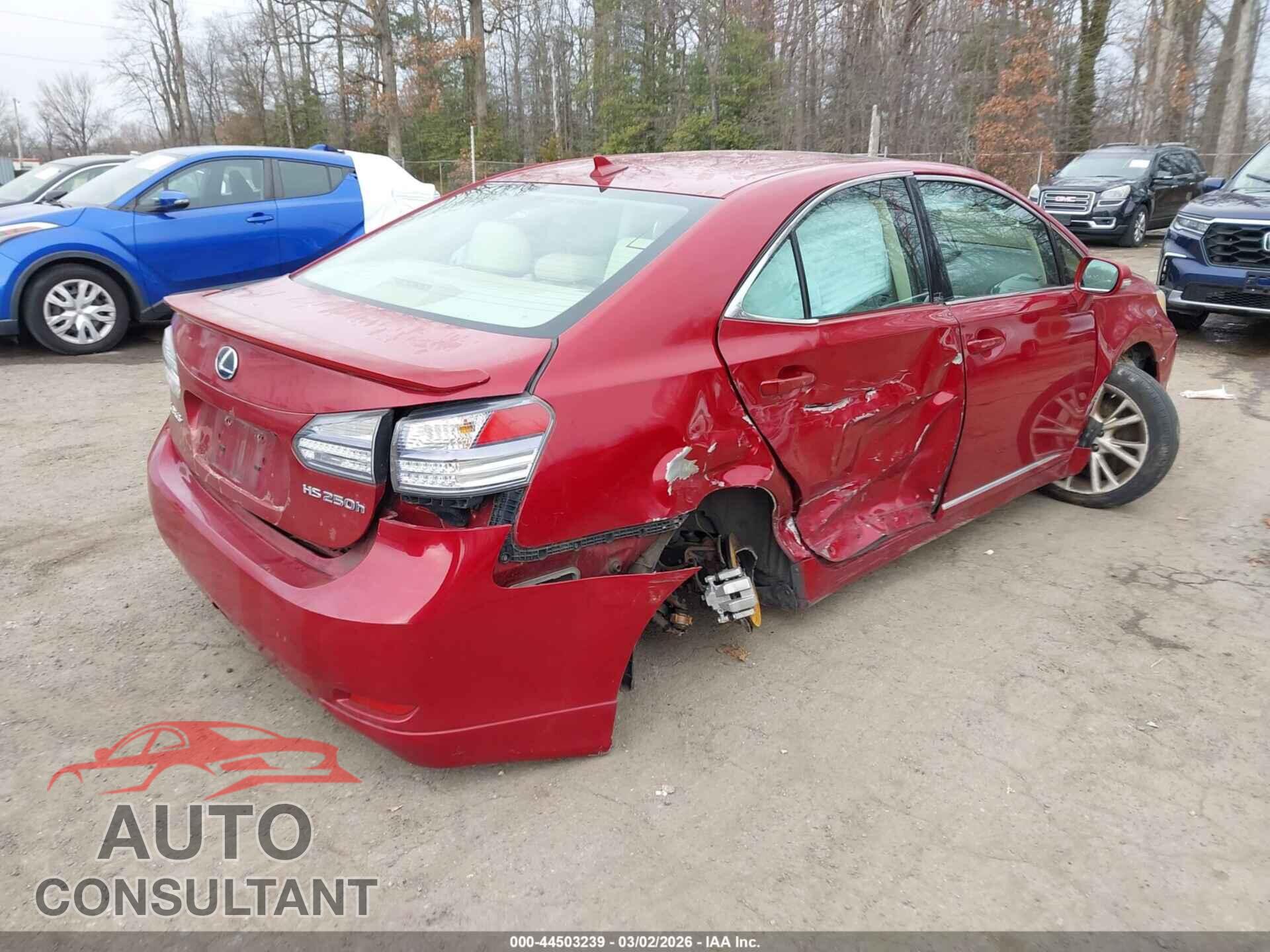 LEXUS HS 250H 2010 - JTHBB1BA0A2000888