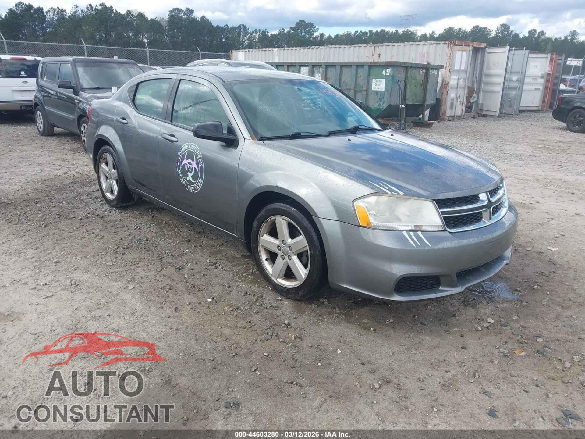 DODGE AVENGER 2013 - 1C3CDZAB9DN551885