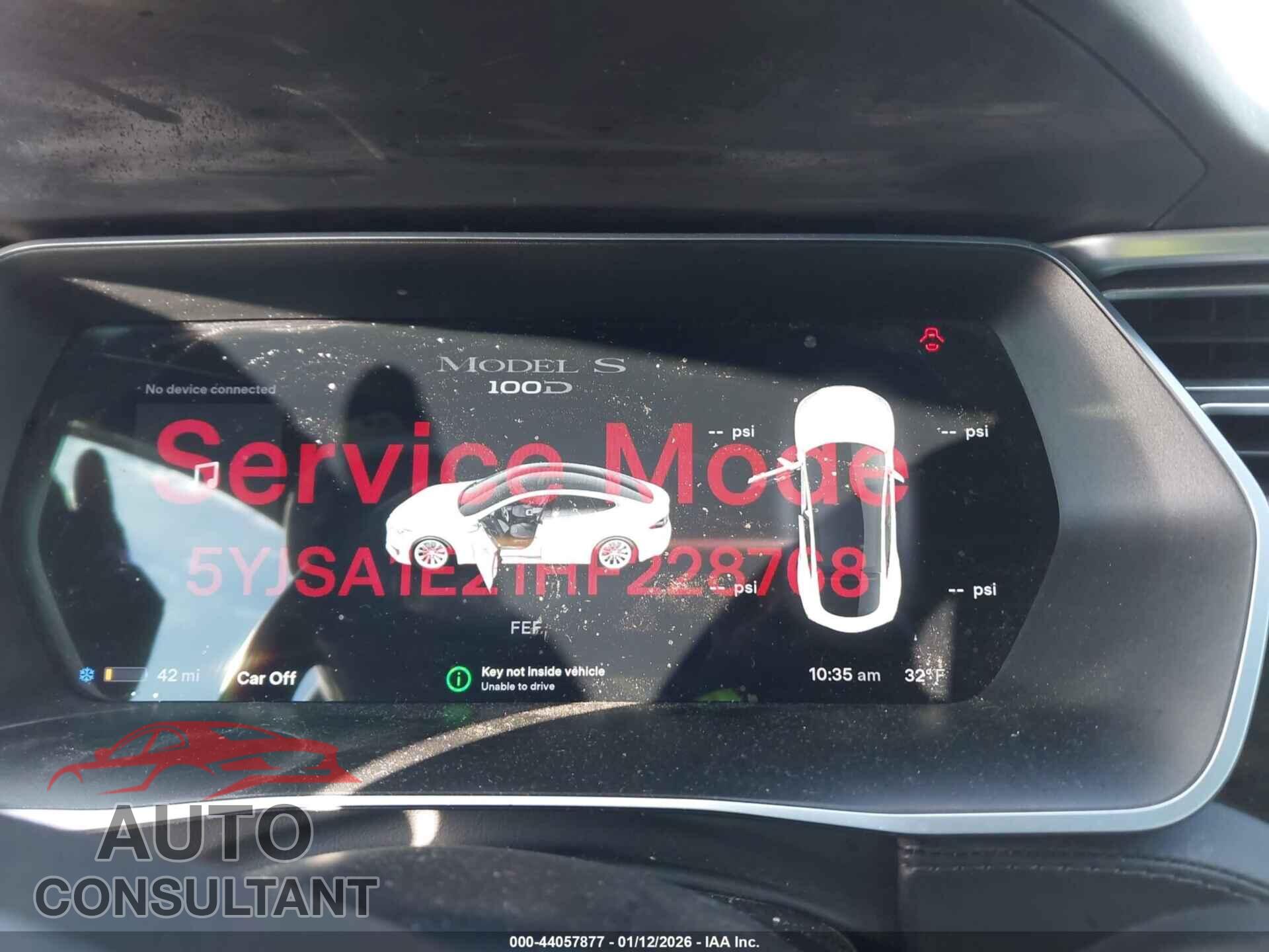 TESLA MODEL S 2017 - 5YJSA1E21HF228768