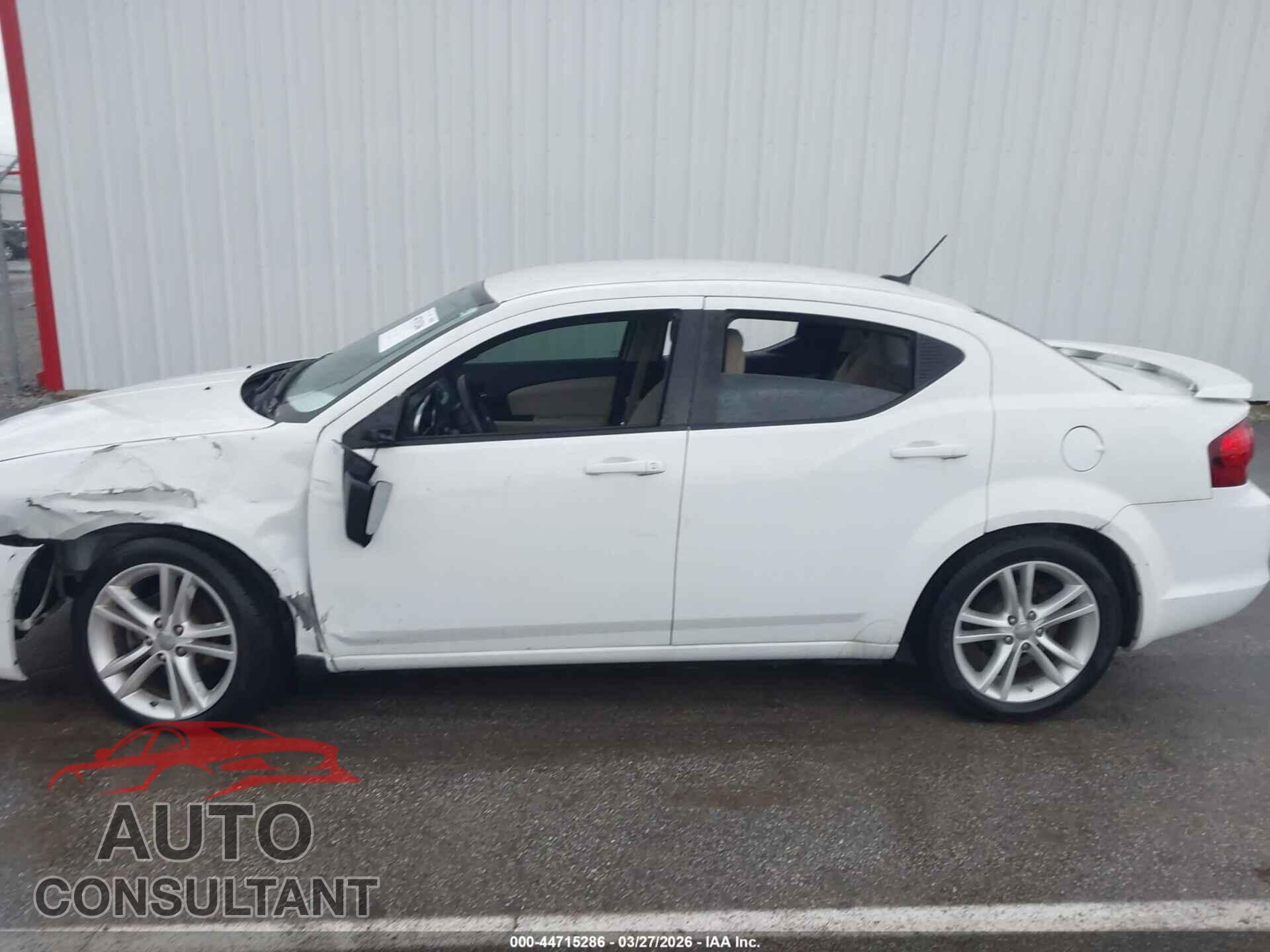 DODGE AVENGER 2012 - 1C3CDZAG0CN254806