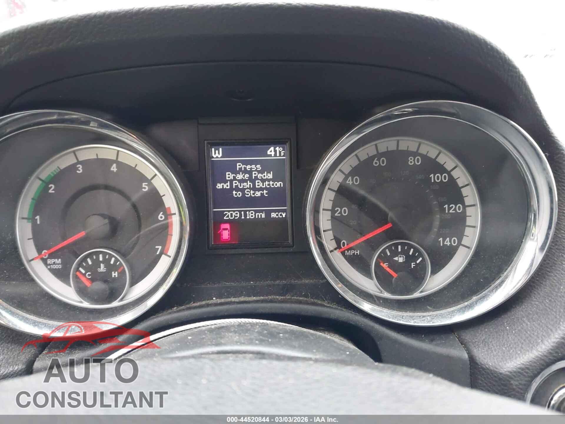 DODGE DURANGO 2011 - 1D4SE5GT4BC695529