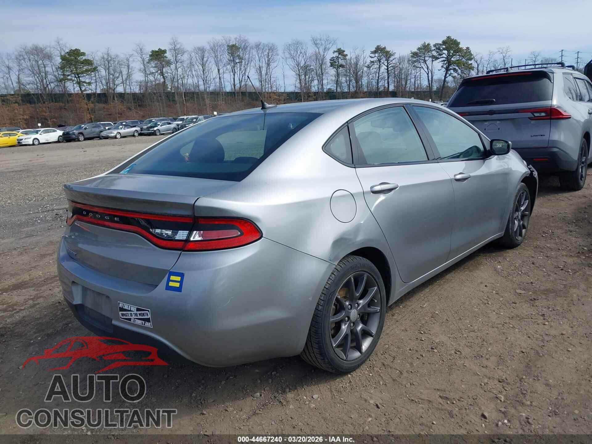 DODGE DART 2016 - 1C3CDFAA5GD577982