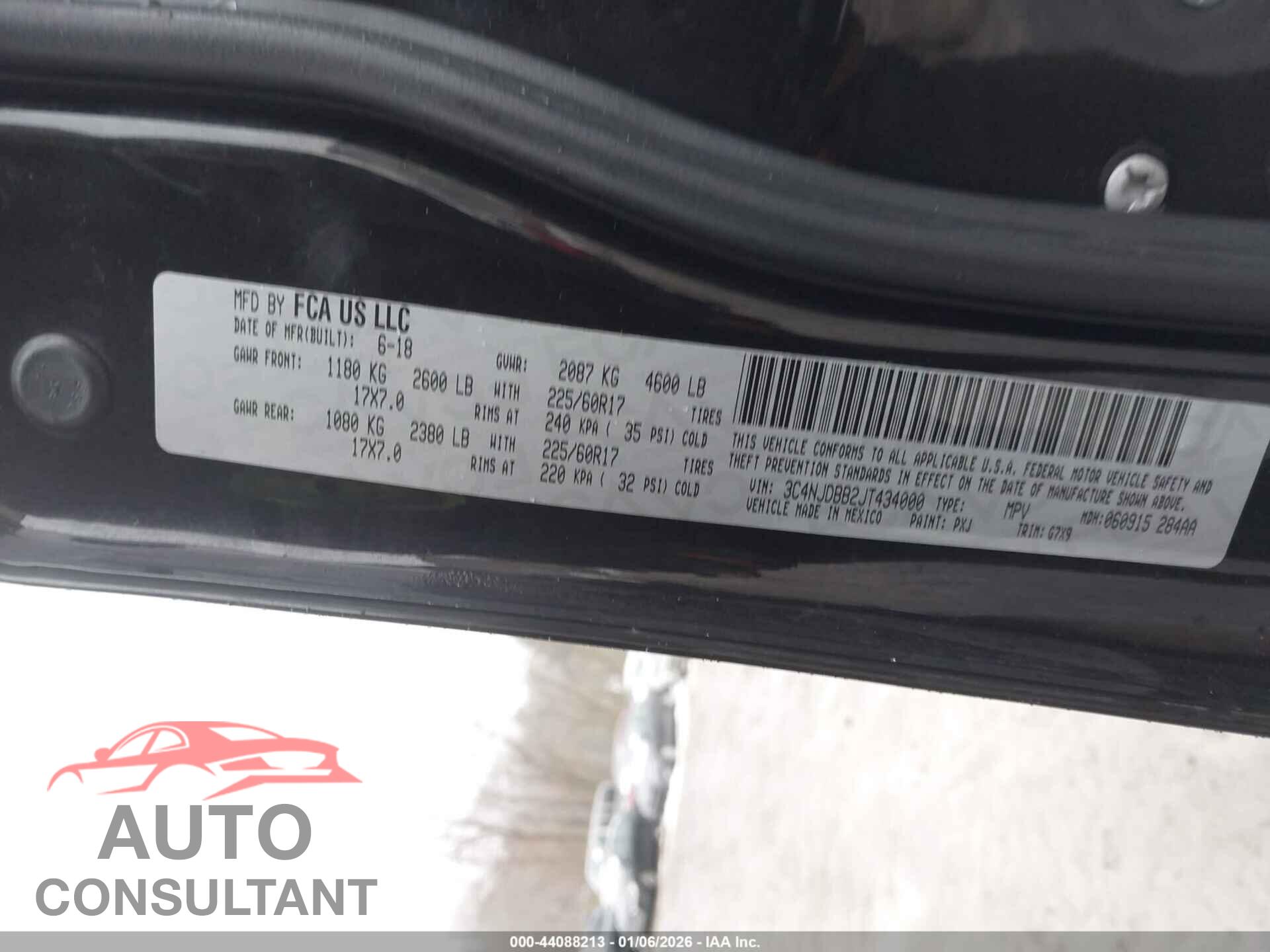 JEEP COMPASS 2018 - 3C4NJDBB2JT434000