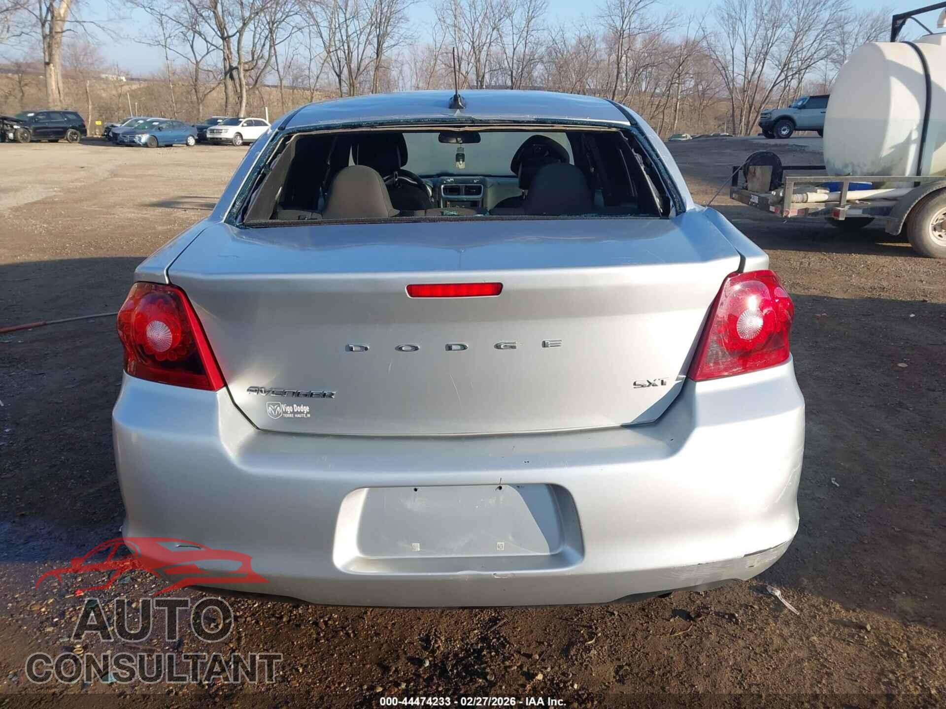 DODGE AVENGER 2012 - 1C3CDZCB8CN240475