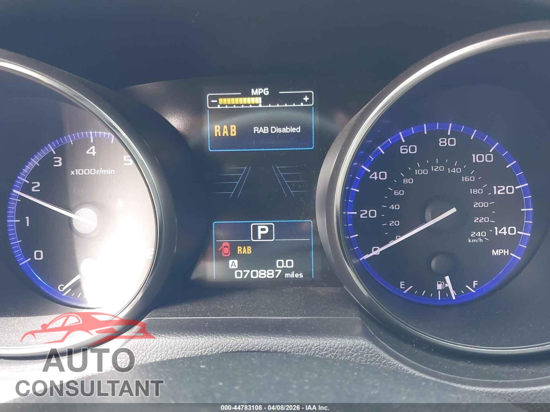 SUBARU OUTBACK 2017 - 4S4BSANC1H3369001