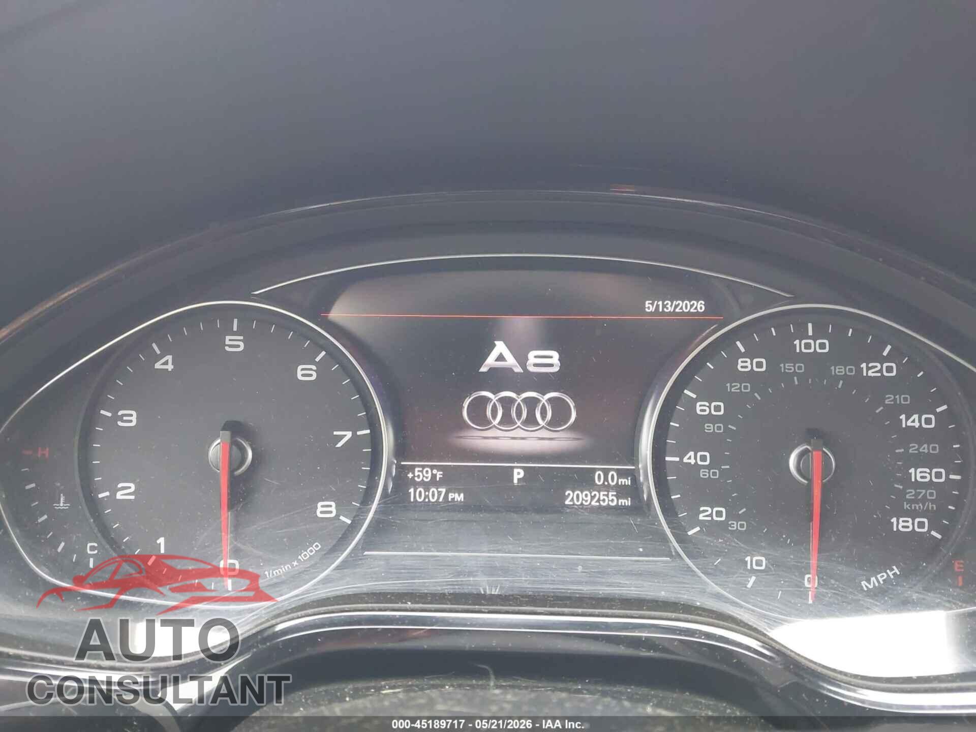 AUDI A8 L 2013 - WAUR2AFD1DN028574