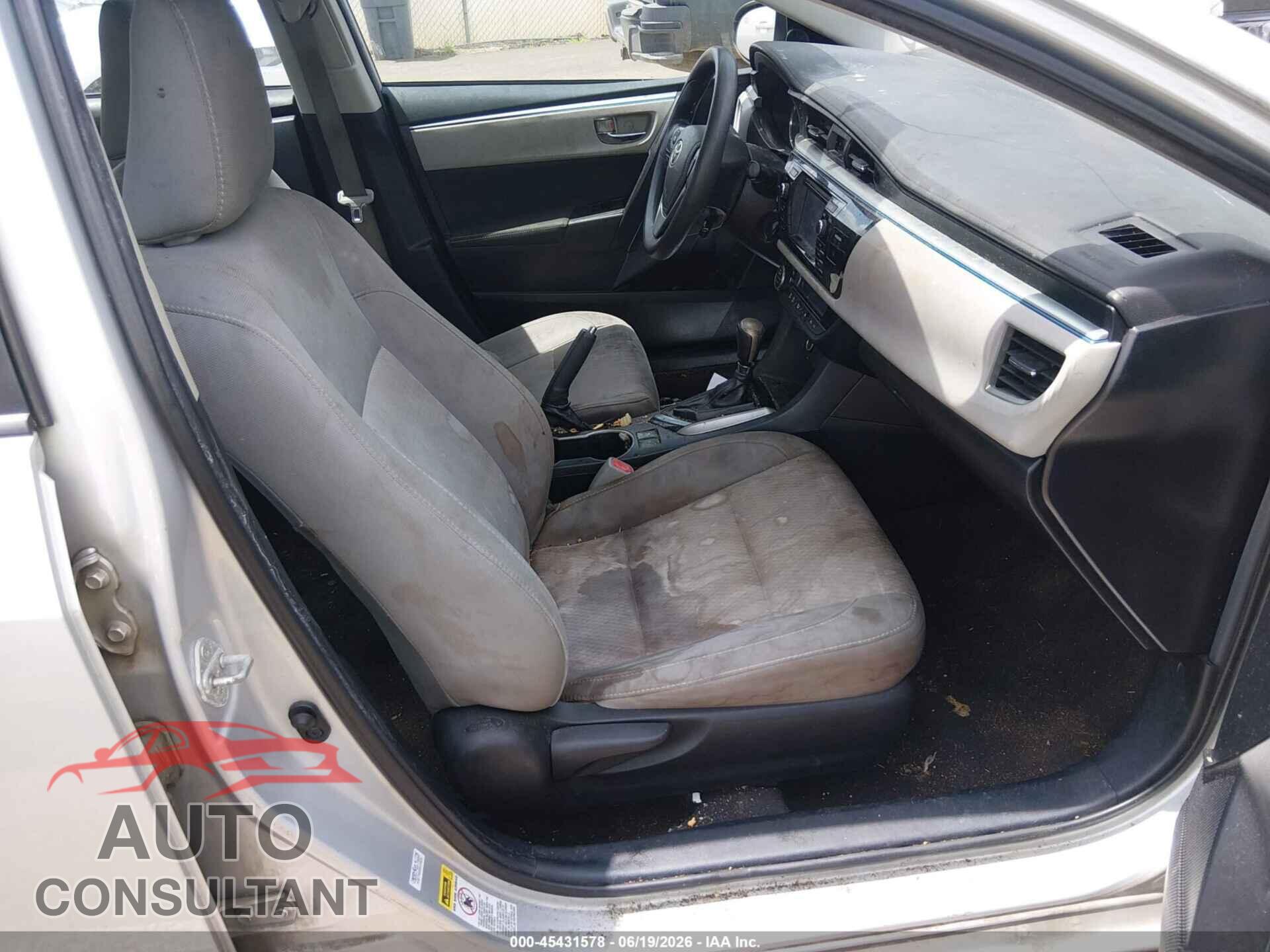 TOYOTA COROLLA 2015 - 2T1BURHE6FC347364