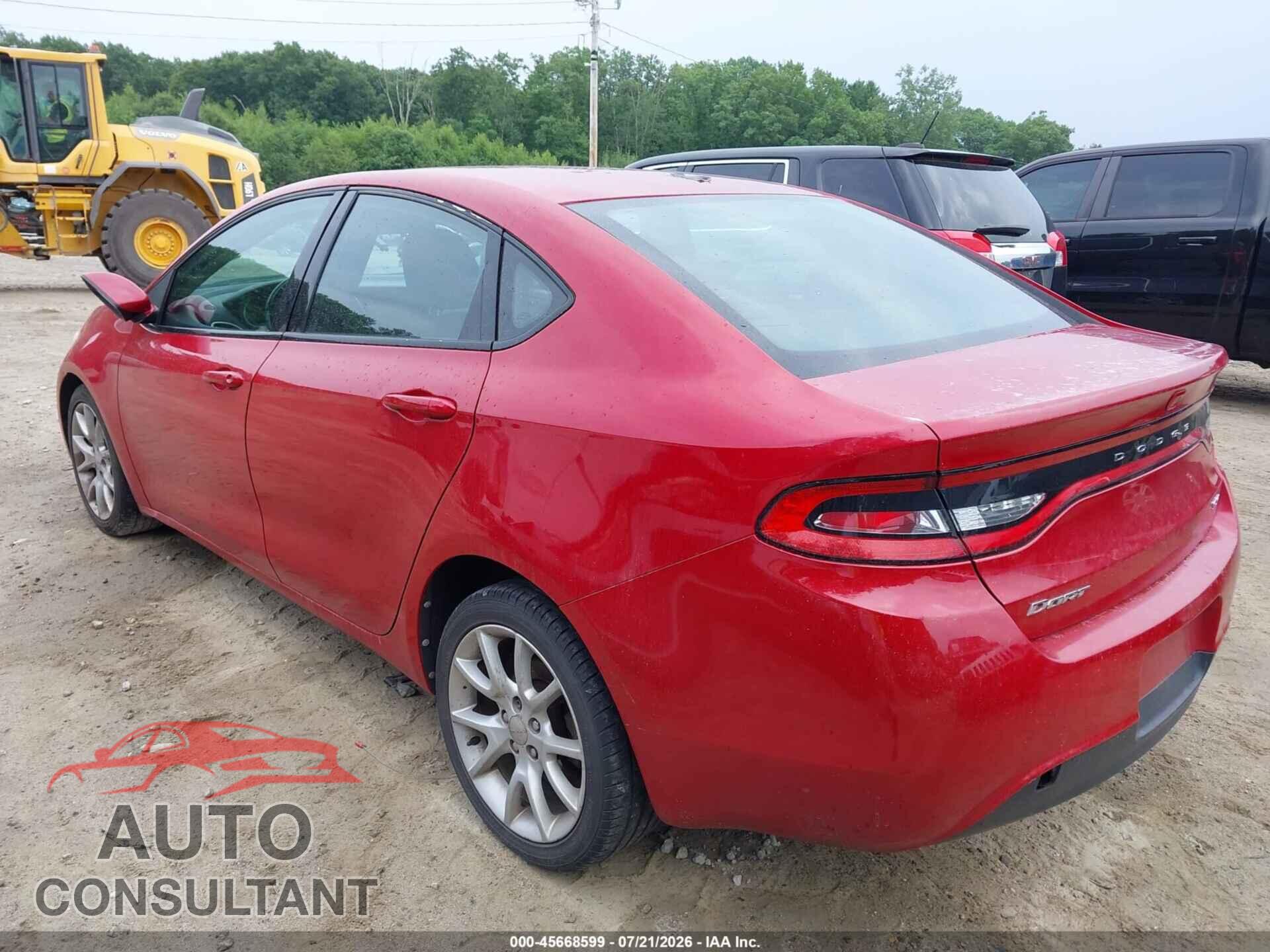 DODGE DART 2013 - 1C3CDFBA1DD210457