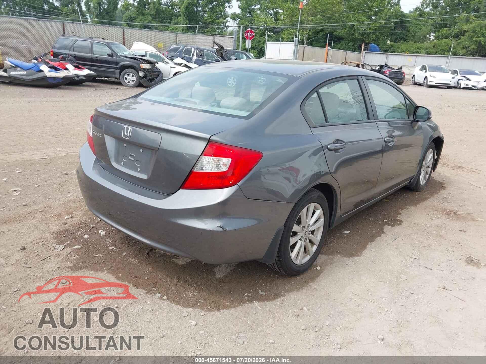 HONDA CIVIC 2012 - 19XFB2F84CE040493