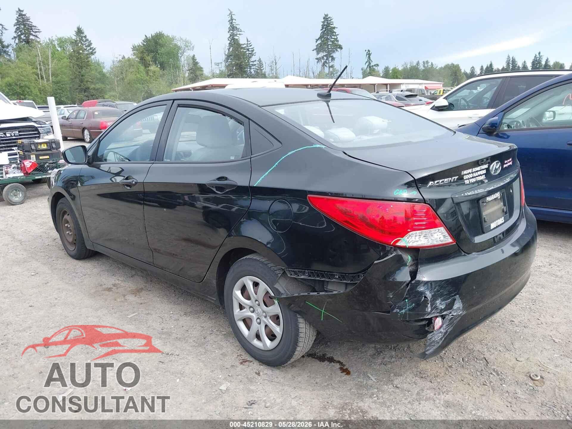 HYUNDAI ACCENT 2012 - KMHCT4AEXCU073441
