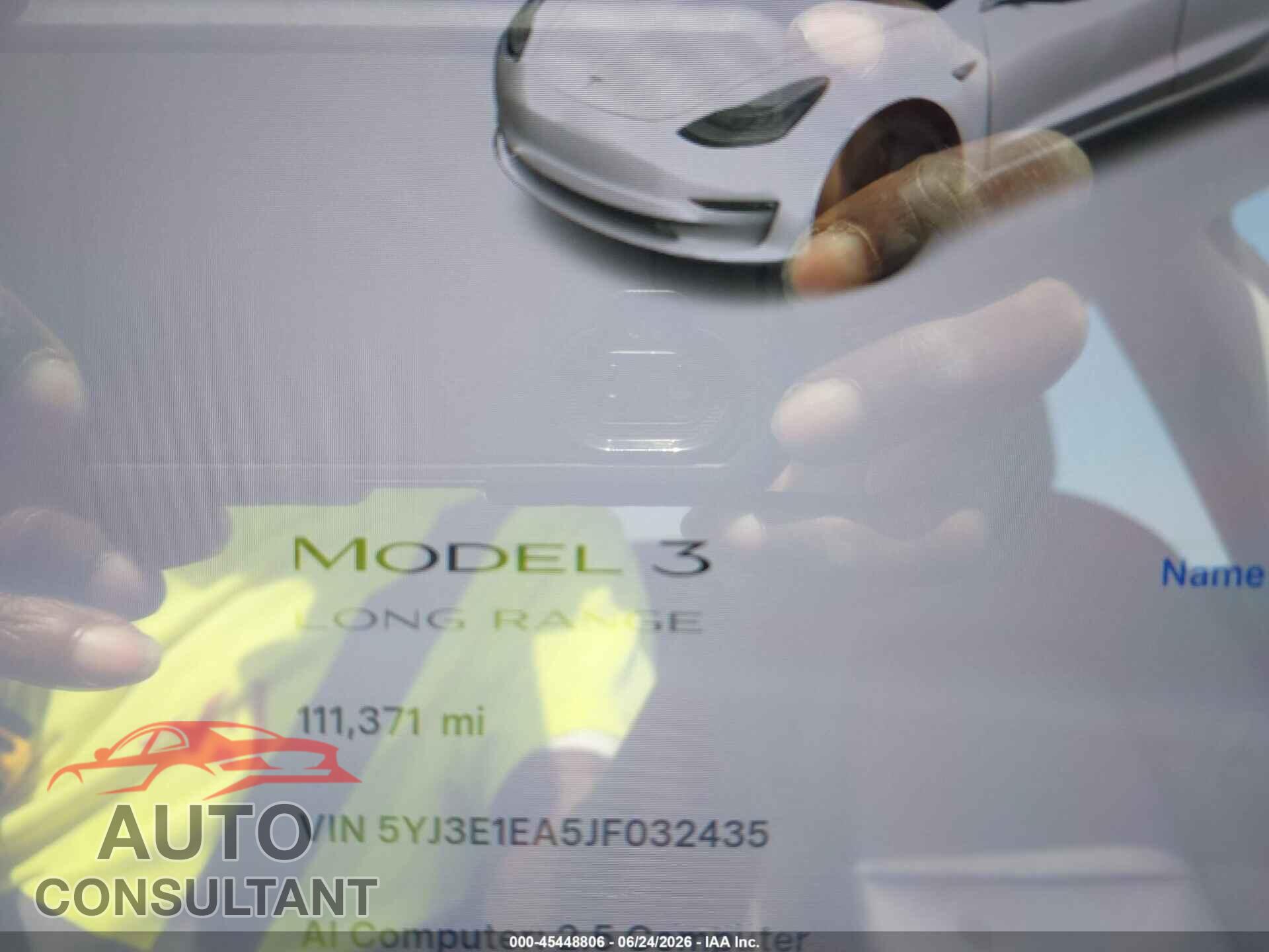 TESLA MODEL 3 2018 - 5YJ3E1EA5JF032435