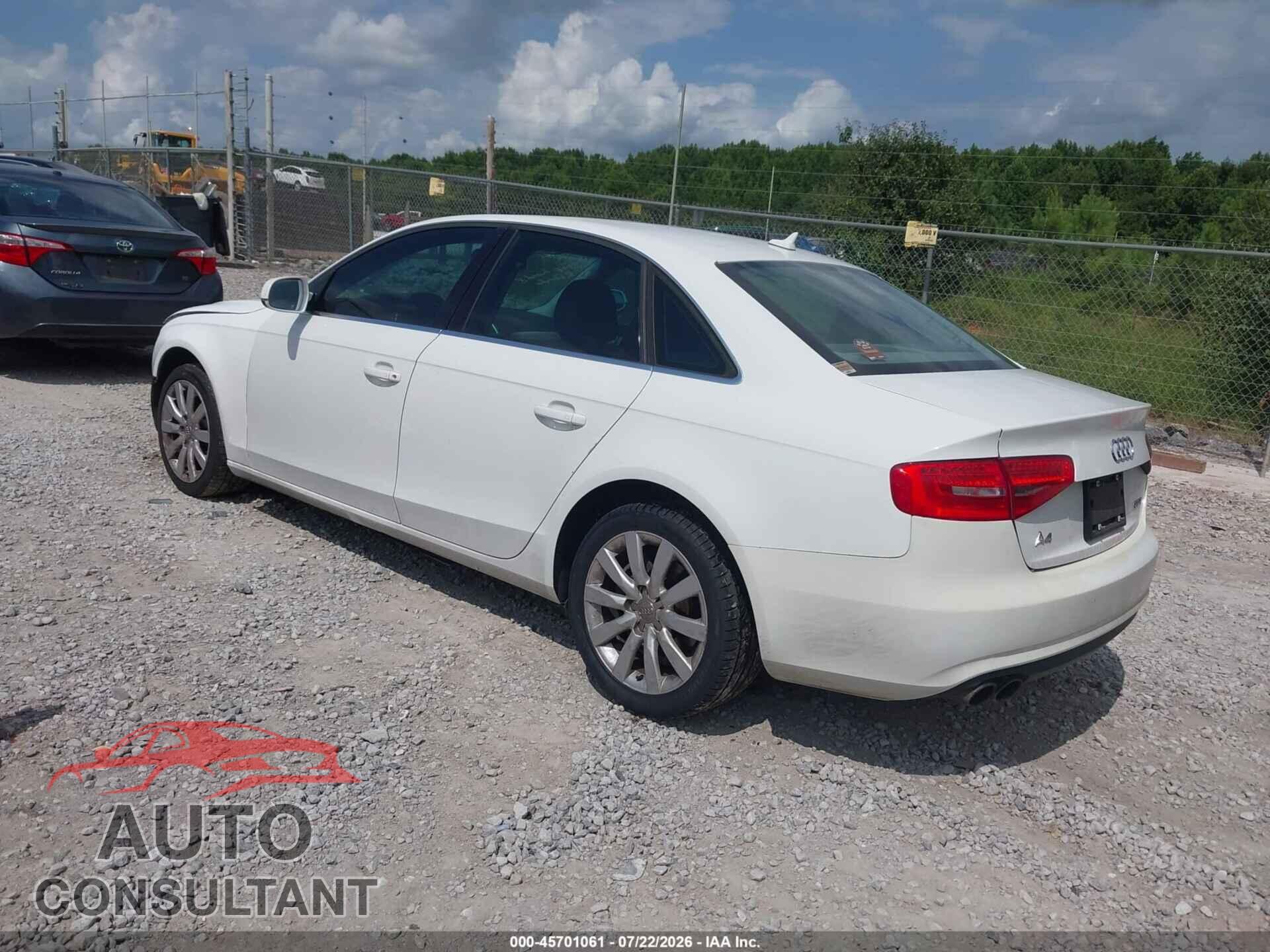 AUDI A4 2013 - WAUAFAFL3DA045263