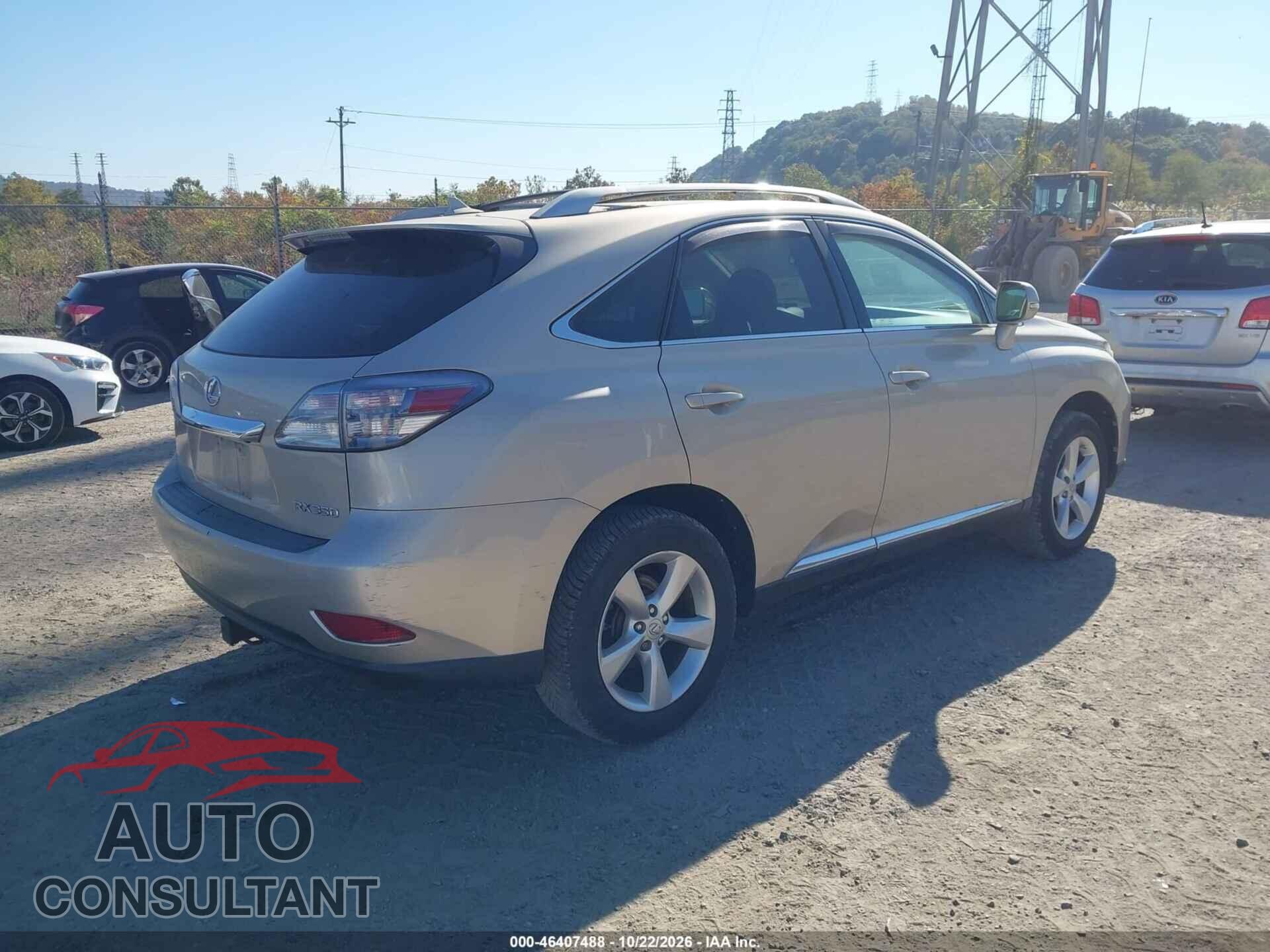LEXUS RX 350 2011 - 2T2BK1BA3BC087105