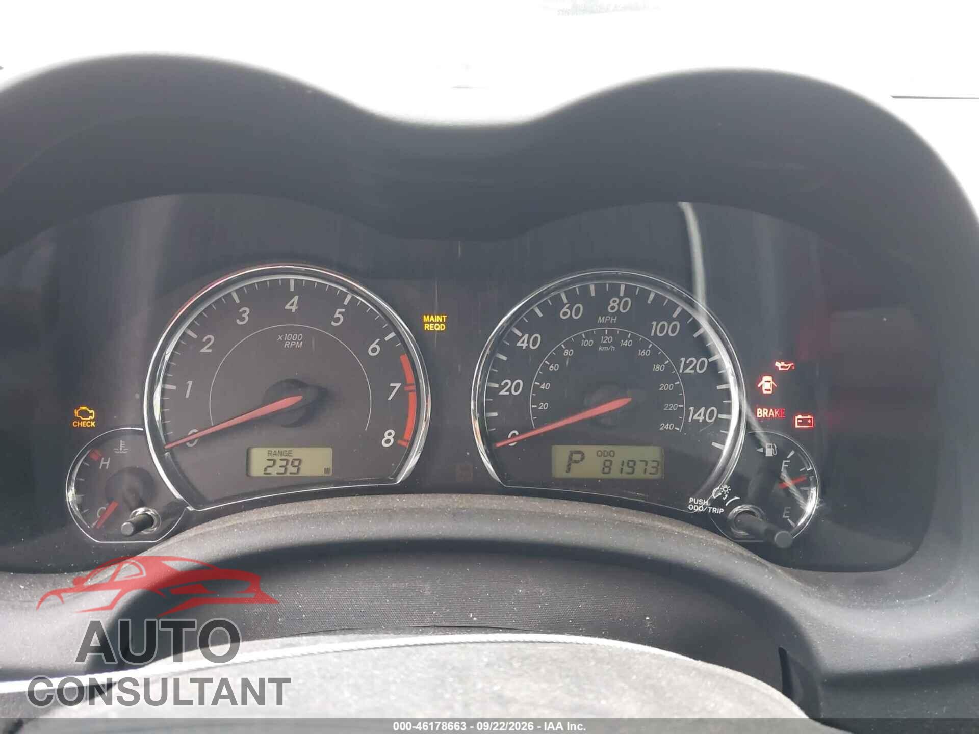 TOYOTA COROLLA 2013 - 5YFBU4EE7DP119796