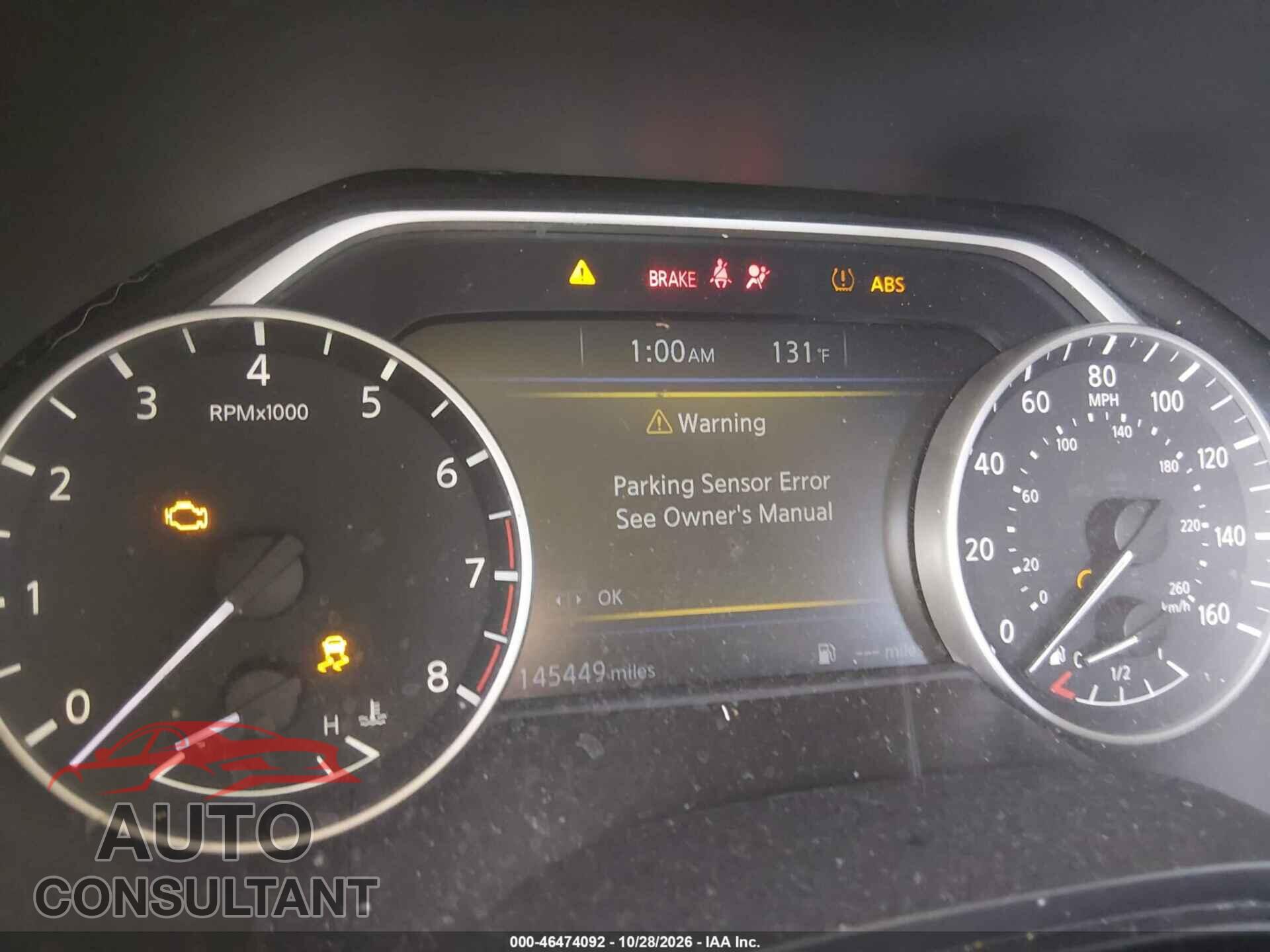 NISSAN MAXIMA 2017 - 1N4AA6AP7HC378574