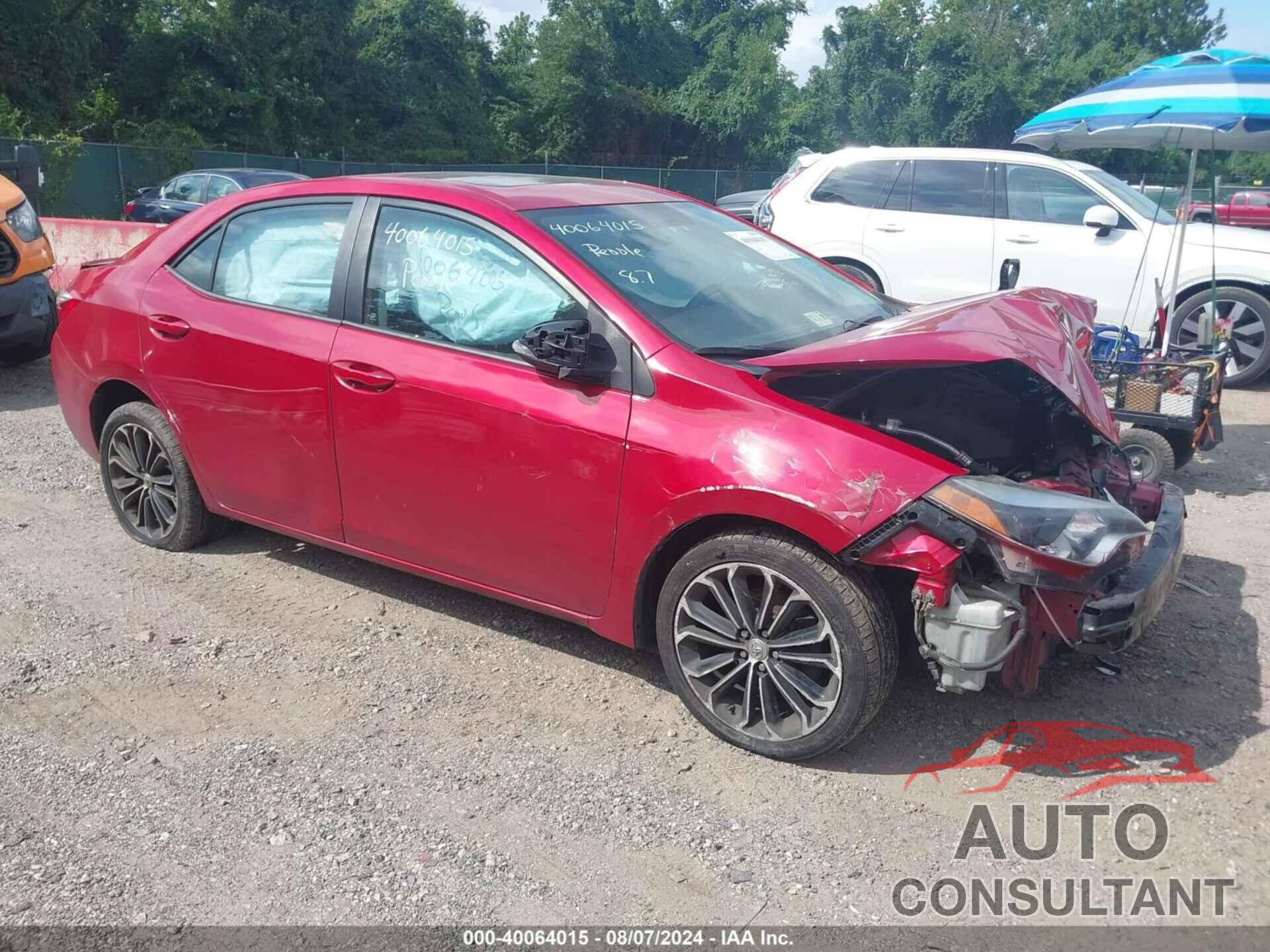 TOYOTA COROLLA 2016 - 2T1BURHE3GC731975