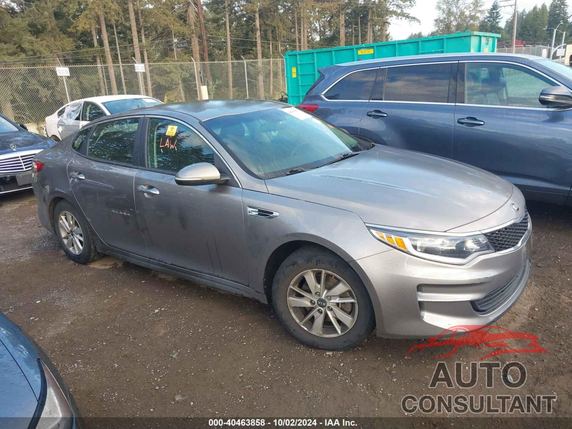KIA OPTIMA 2018 - 5XXGT4L3XJG185113