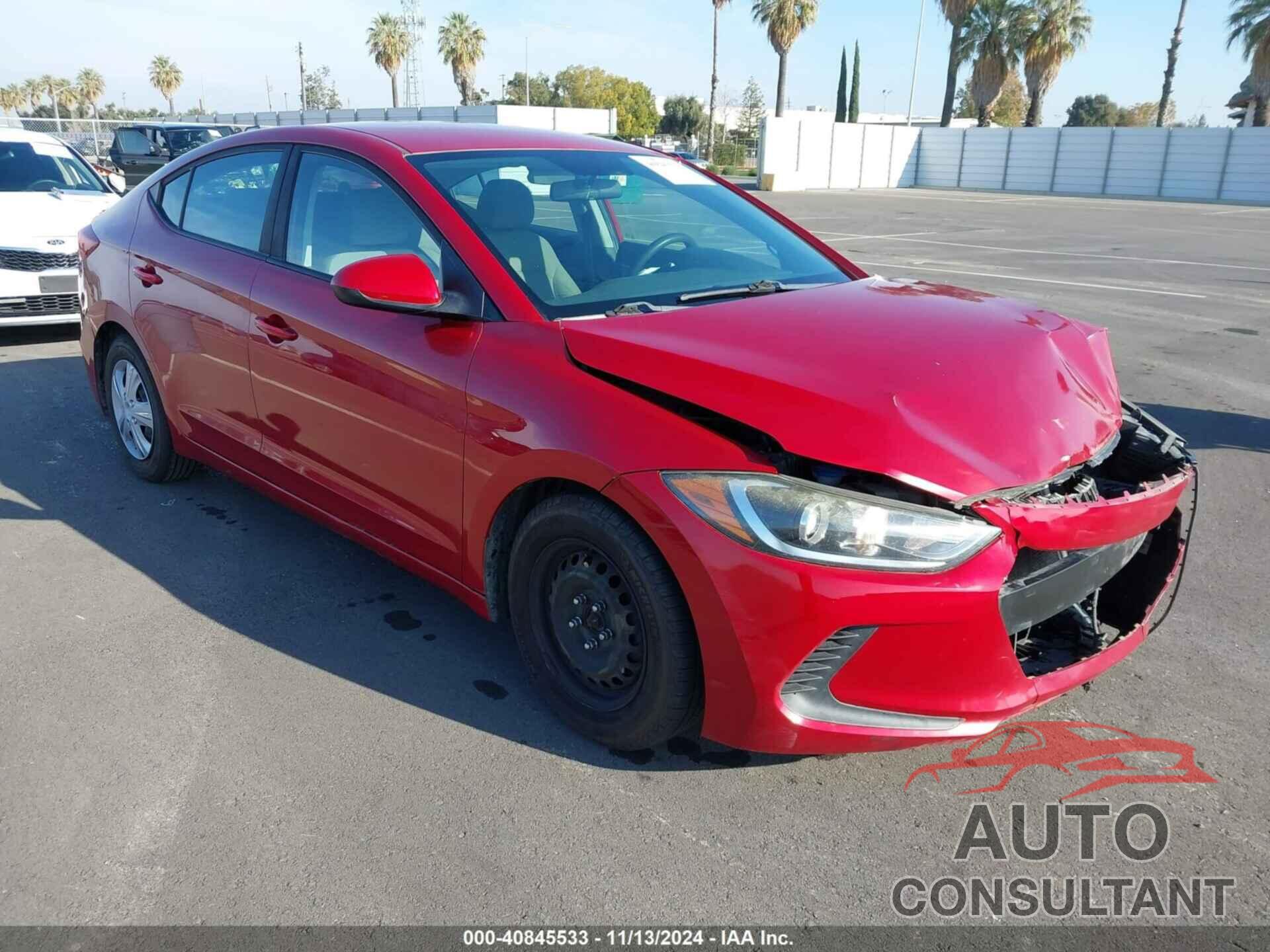 HYUNDAI ELANTRA 2017 - 5NPD74LF8HH170948