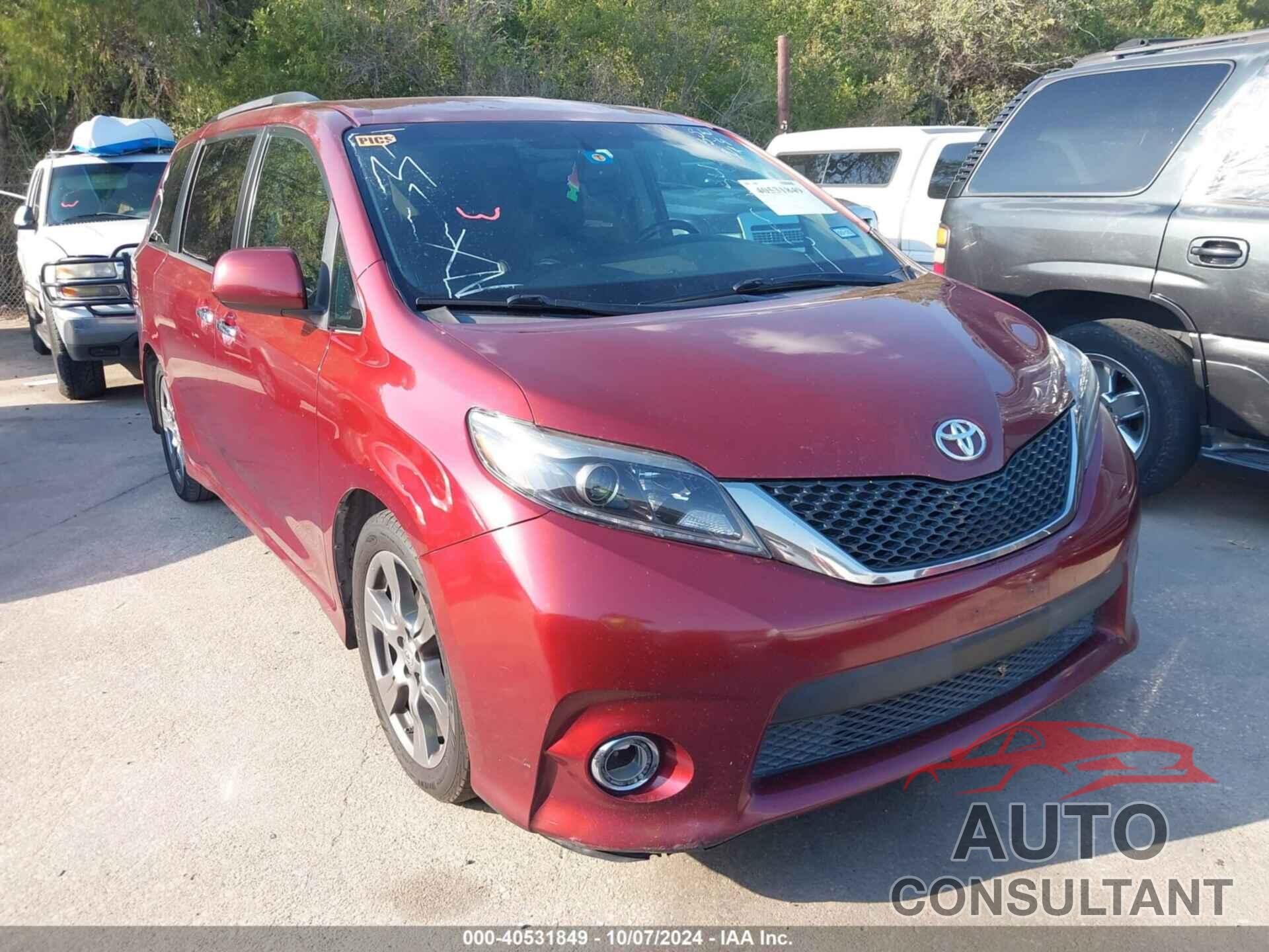 TOYOTA SIENNA 2017 - 5TDXZ3DC2HS852854